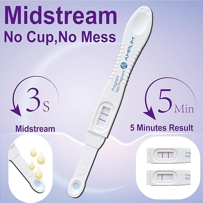 Amplim Pregnancy Test 15 Pack - Early Detection Pregnancy Test with 10 MIU/mL Sensitivity - Detects 6 Days Before Missed Period - FSA/HSA Eligible Home Urine Tests for Women