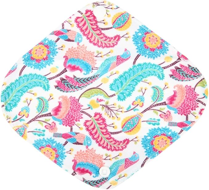 5 Small Panty Liners 1 Wet Bag Cloth Menstrual Pads Reusable Washable (Flamingo, S Panty Liners)