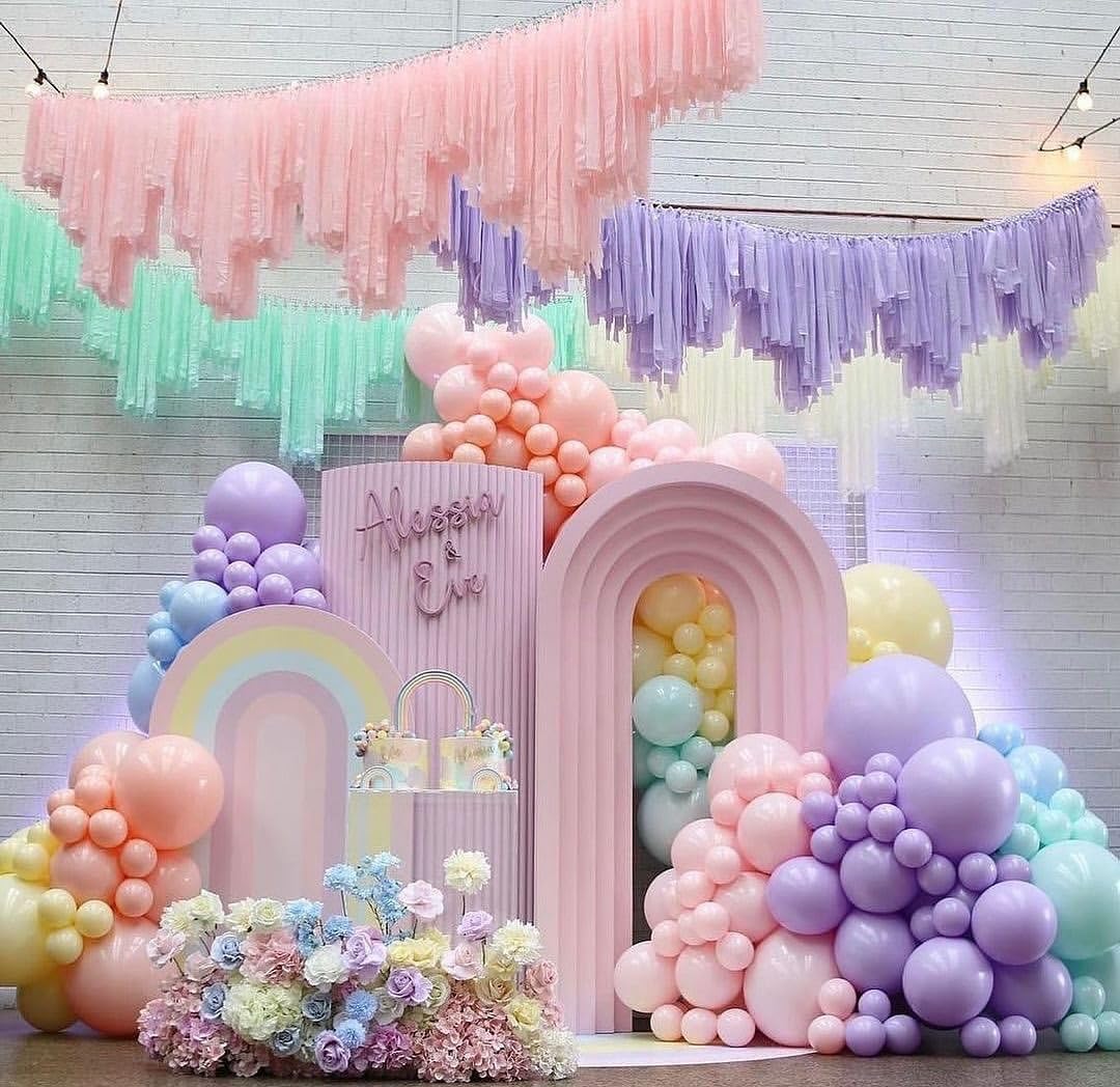 Pastel Rainbow Balloon Arch Kit, 162 Pcs – Macaron Assorted Colorful Latex Balloons for Baby Shower, Wedding, Birthday & Easter Party Decorations