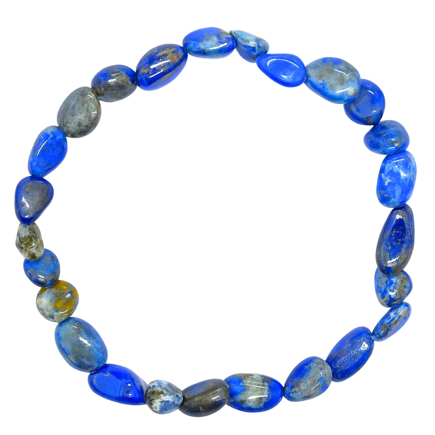 Amazing Gemstone Lapis Lazuli Bracelet - Chakra Protection Mens Lapis Lazuli Tumbled Stone Bracelet Gemstone Beaded Pulseras Para Hombres Mujer Christmas Stocking Stuffers