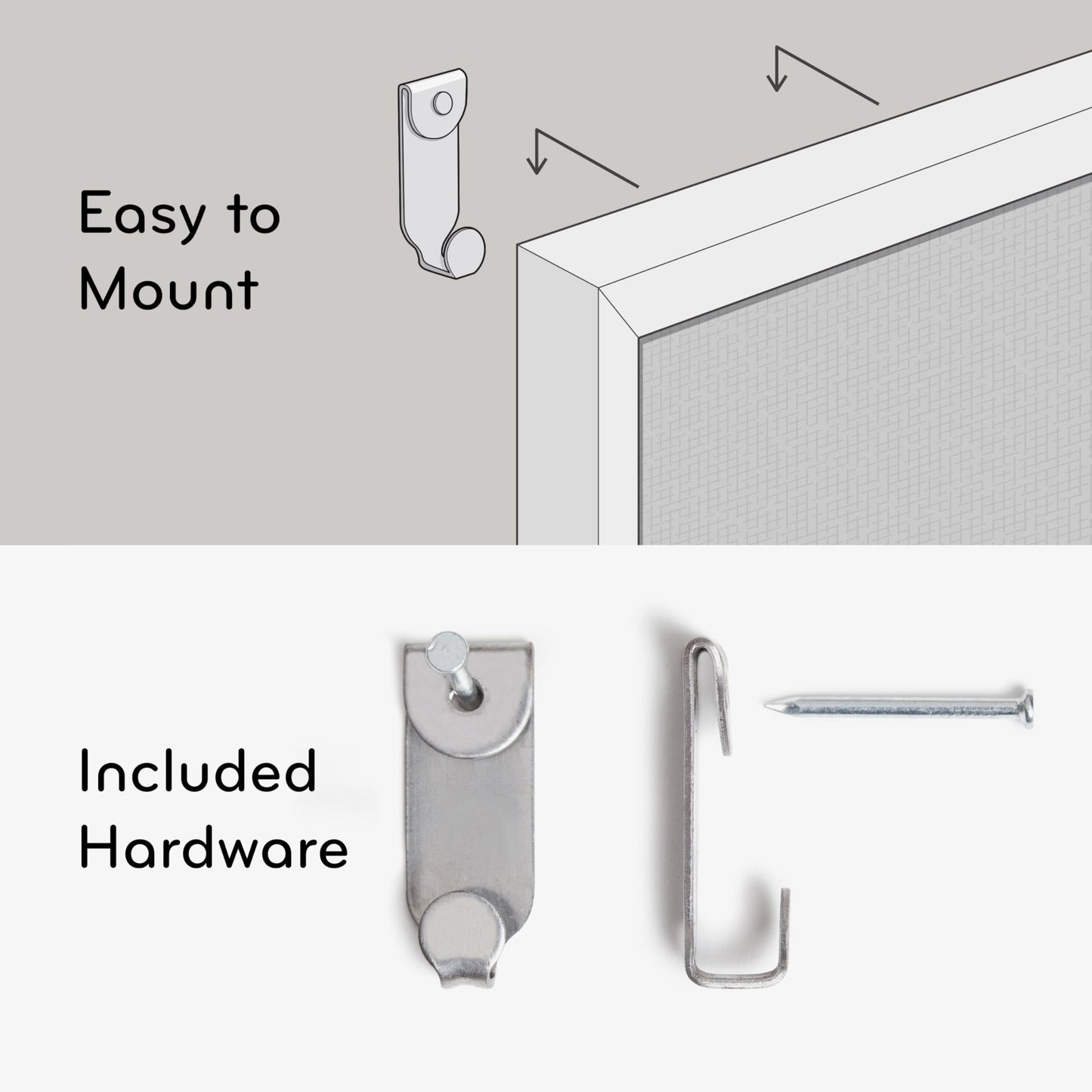 U Brands Farmhouse Linen Bulletin Board, 30" x 20", White Wood Frame, Wall Mounted Pin Board for Home Office, Classroom & Kitchen, Includes Push Pins