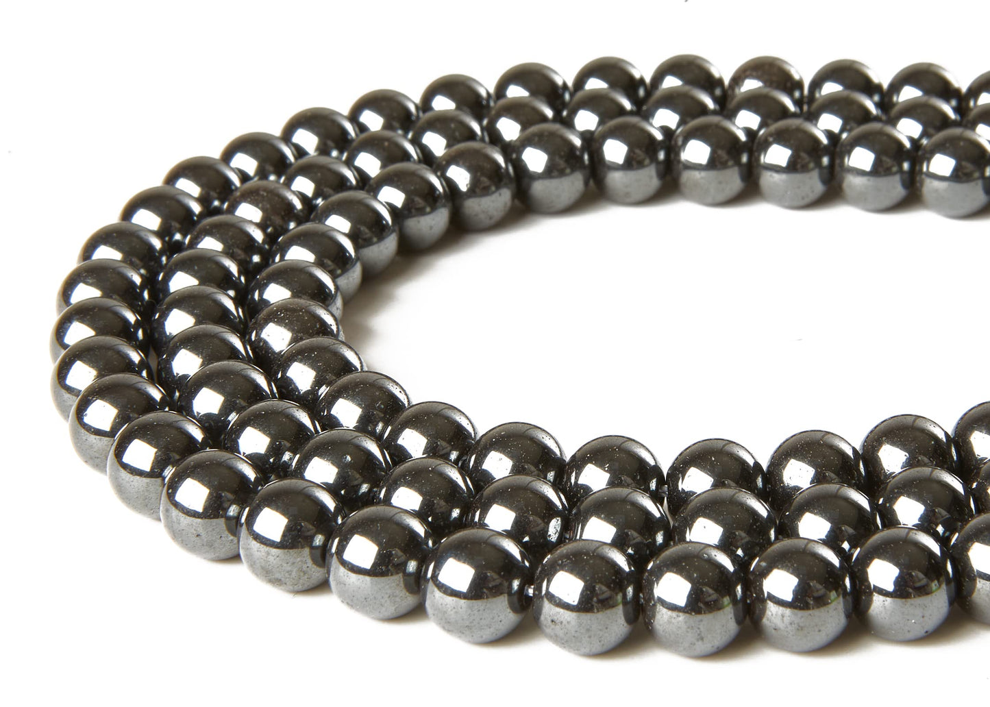 100pcs 6mm Black Hematite Beads Natural Gemstone Beads Round Loose Beads for Jewelry Making