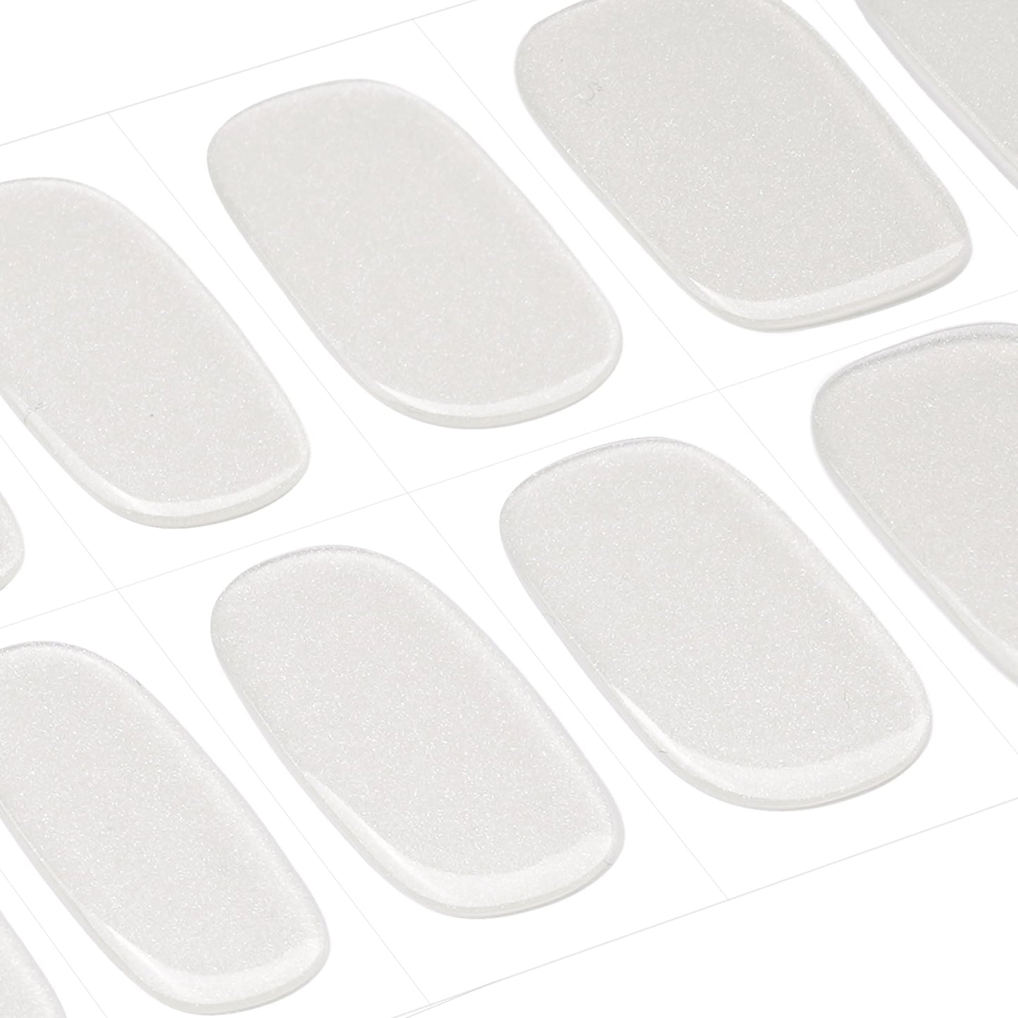 DANNI & TONI Semi Cured Gel Nail Strips Transparent (Fairy Glaze) White Aurora Crystal Clear Gel Nail Wraps 28 Stickers