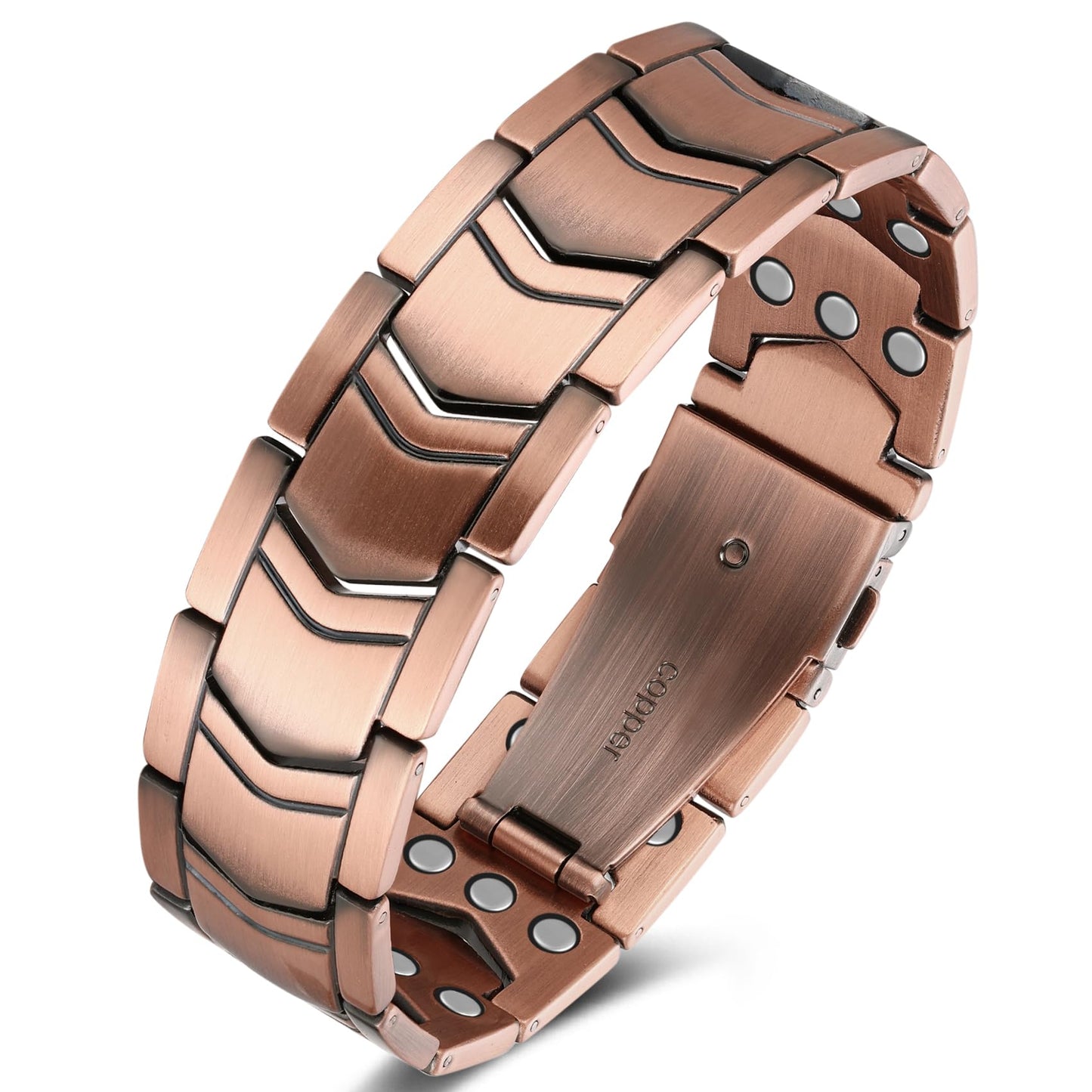 Jecanori 3X Strength Copper Magnetic Bracelet for Men,Pure Copper Bracelet for Men,Ideal Gift