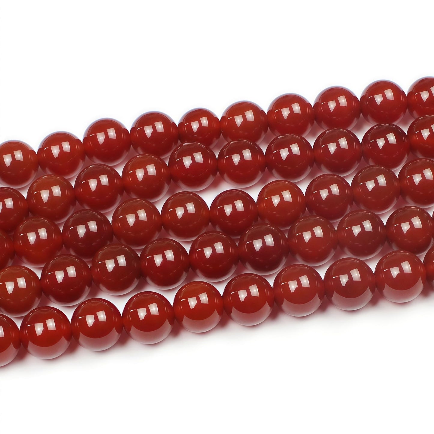 MJDCB Natural Stone Bead Red Cornelian Gemstone Loose Beads for Jewelry Making Bracelet Necklace 6mm