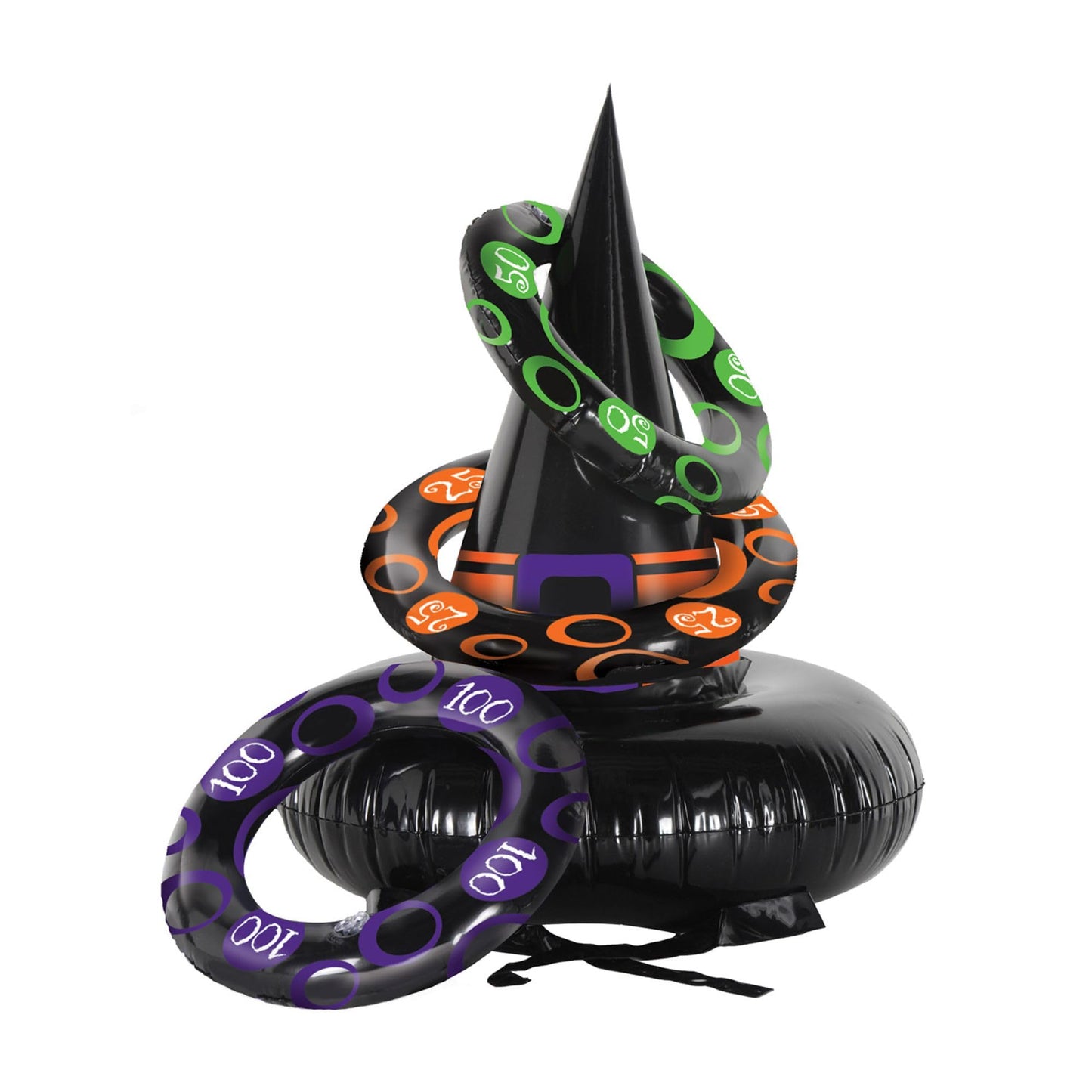 Beistle Novelty Inflatable Witch Hat Ring Toss Game for Halloween Parties