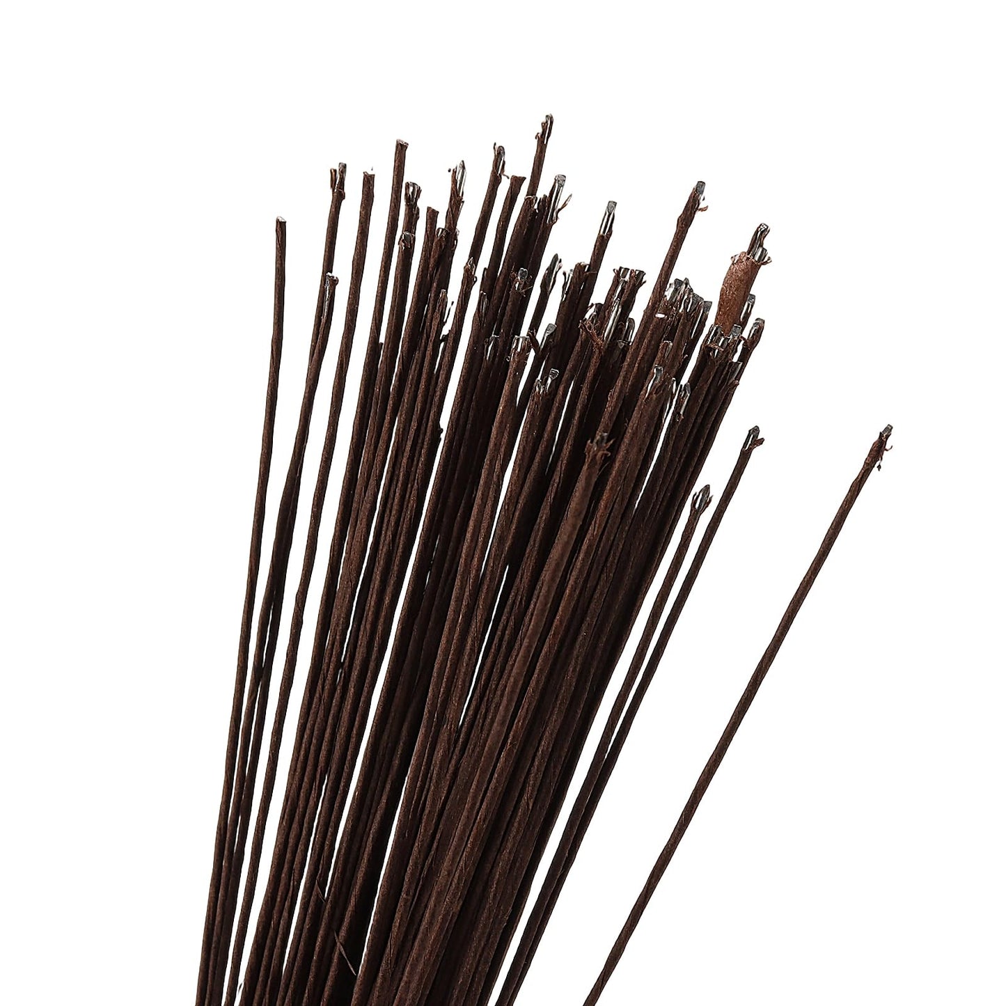 FUNSUEI 500 PCS 16 Inch 2 Gauge Floral Stem Wire, Flexible Brown Floral Wire for Flower Making, DIY Floral Arrangements and Decorations