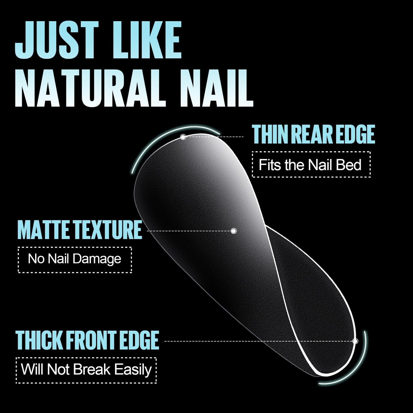 TOMICCA Extra Short Nail Tips Square, 15 Sizes Pre-shaped Soft Full Matte Square Nails, 360Pcs Acrylic Full Cover Gel Tips Press on Nails for Nail Extension Manicure