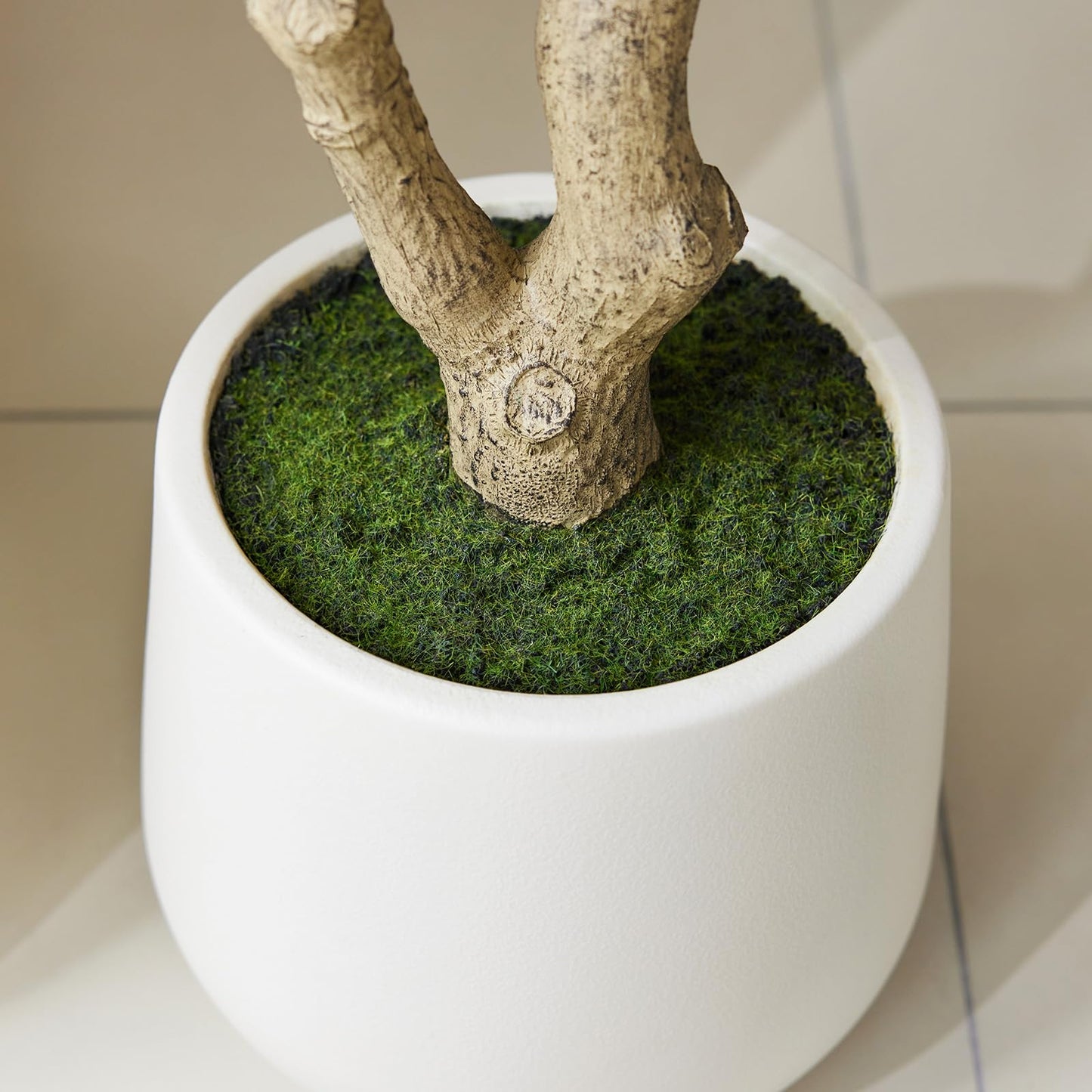 VeriNatural Artificial Olive Tree 5FT, Fake Plants Indoor - Potted Faux Olive Tree with Relistic Leaves and White Planter - Tall Faux Plant for Home Office Living Room Decor