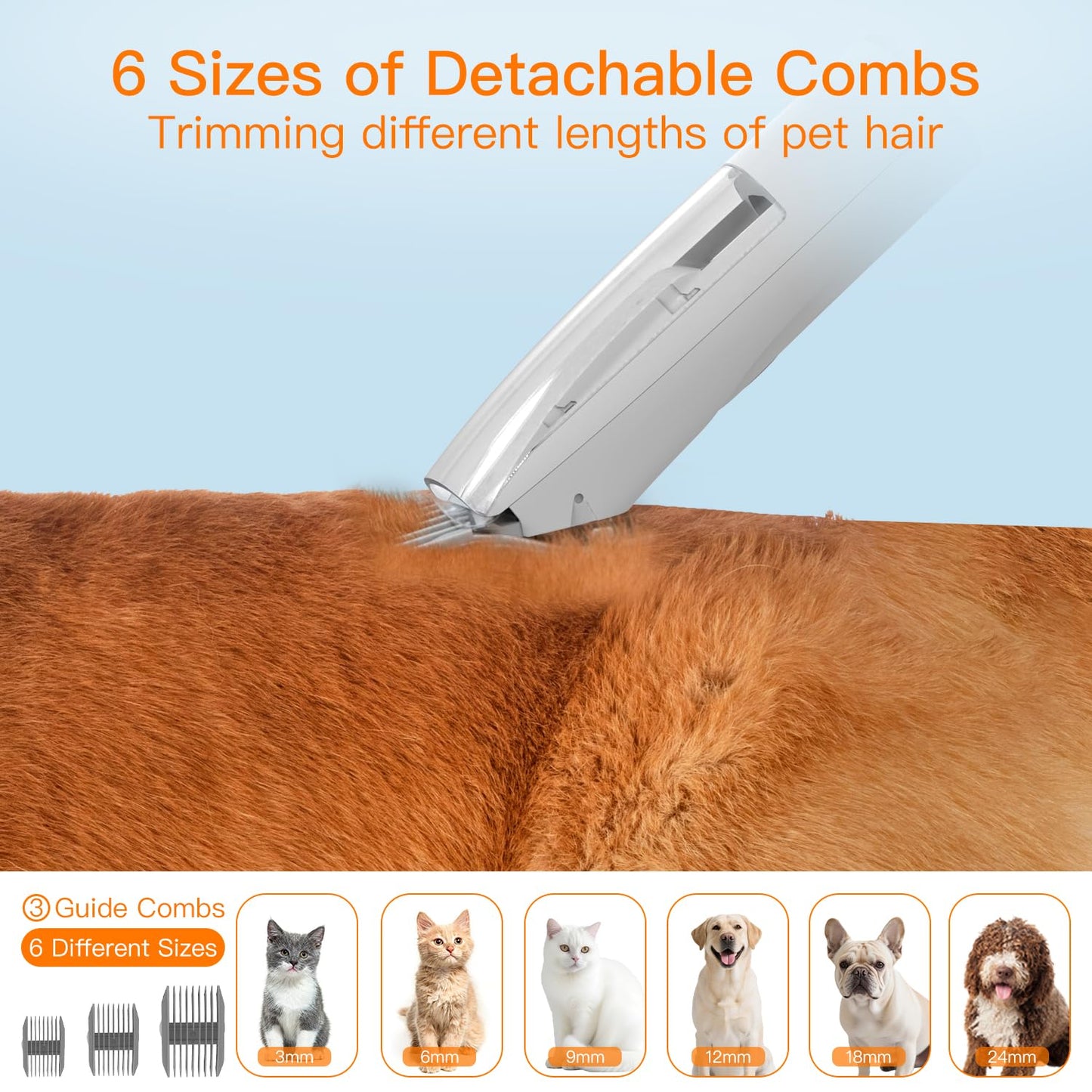 AIRROBO Dog Grooming Vacuum Kit,12000Pa Strong Pet Vacuum for Shedding,Grooming Hai,Quiet,PG100,2L Large Capacity