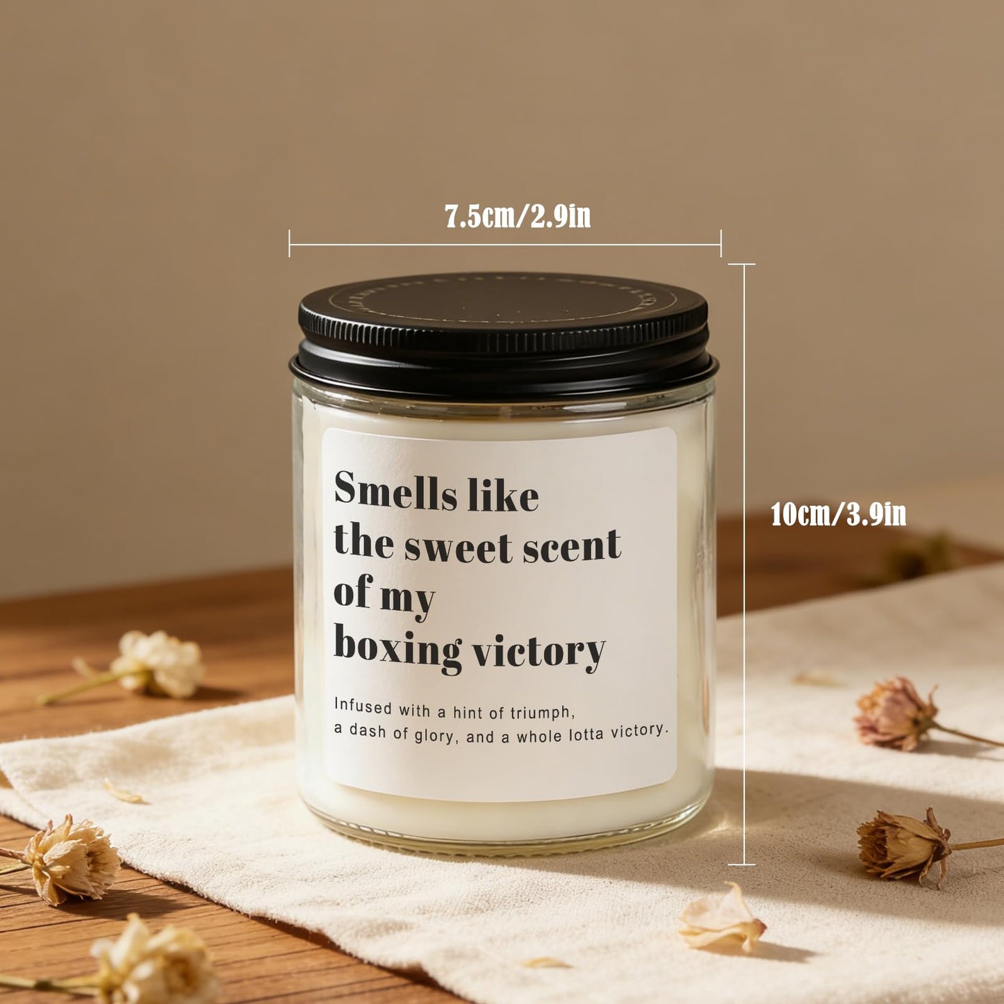 RIZOOCE Funny Boxing Gifts for Men & Women - Scented Candle for Boxers - Unique Boxing Accessories & Decor - Birthday, Christmas Gift Ideas for Coach & Fighter (7oz)