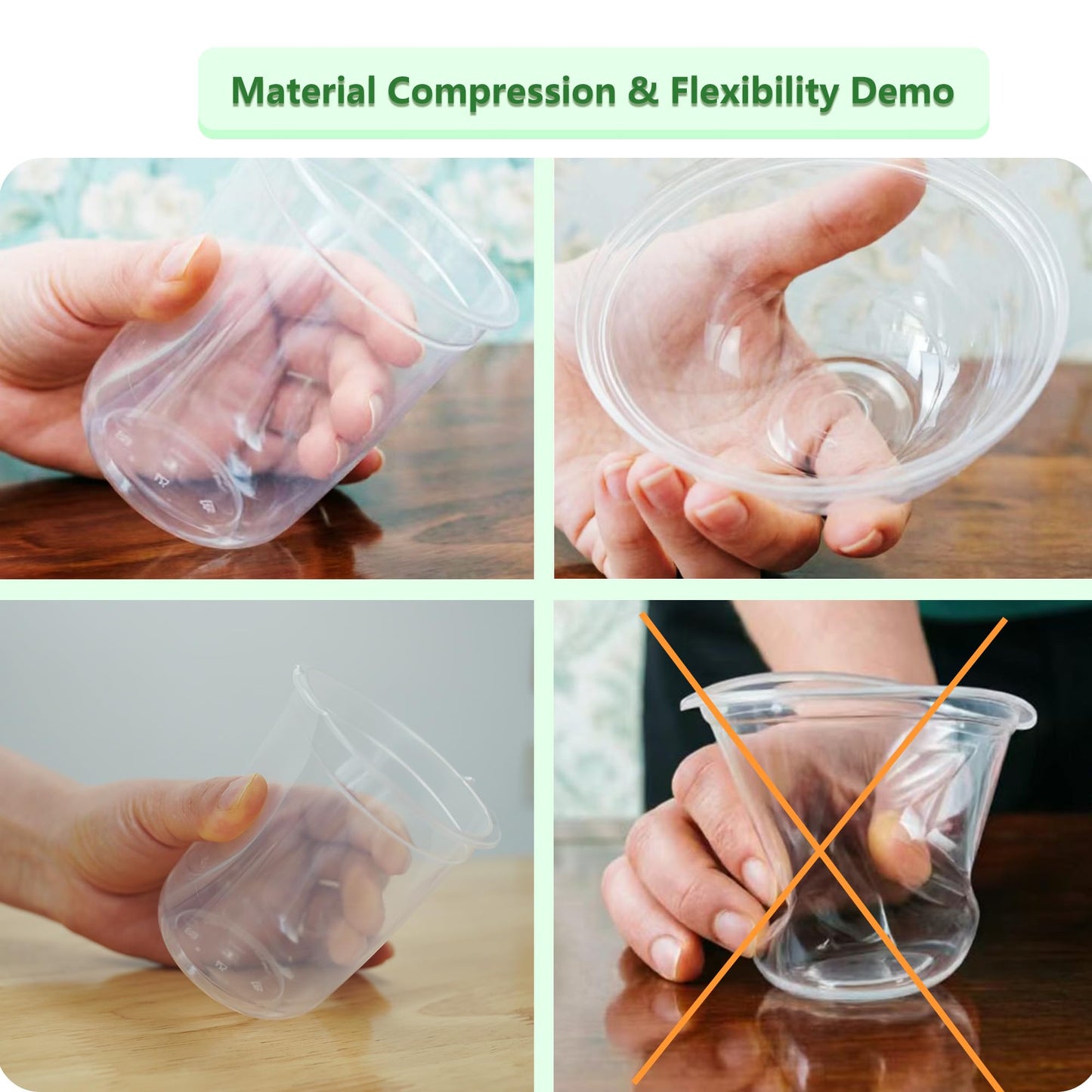ORIMERC 15 Set Nursery Pots with Humidity Dome, Clear Nursery Pots with Drainage, Self Watering Small Plant Pots, Seedling Pots for Plants, Seed Starter Pots for Planting Vegetables Fruit (Thick)