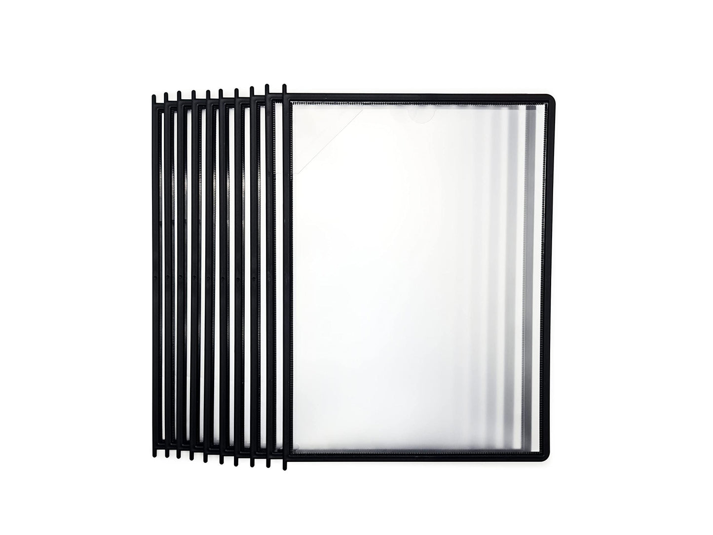 Tarifold DJOIS Desktop Reference & Display System - Durable Metal Base & Polypropylene - Letter-Size - 10 Double-Sided Pockets - 20 Sheet Capacity - Easy-Load - Made in France - Black