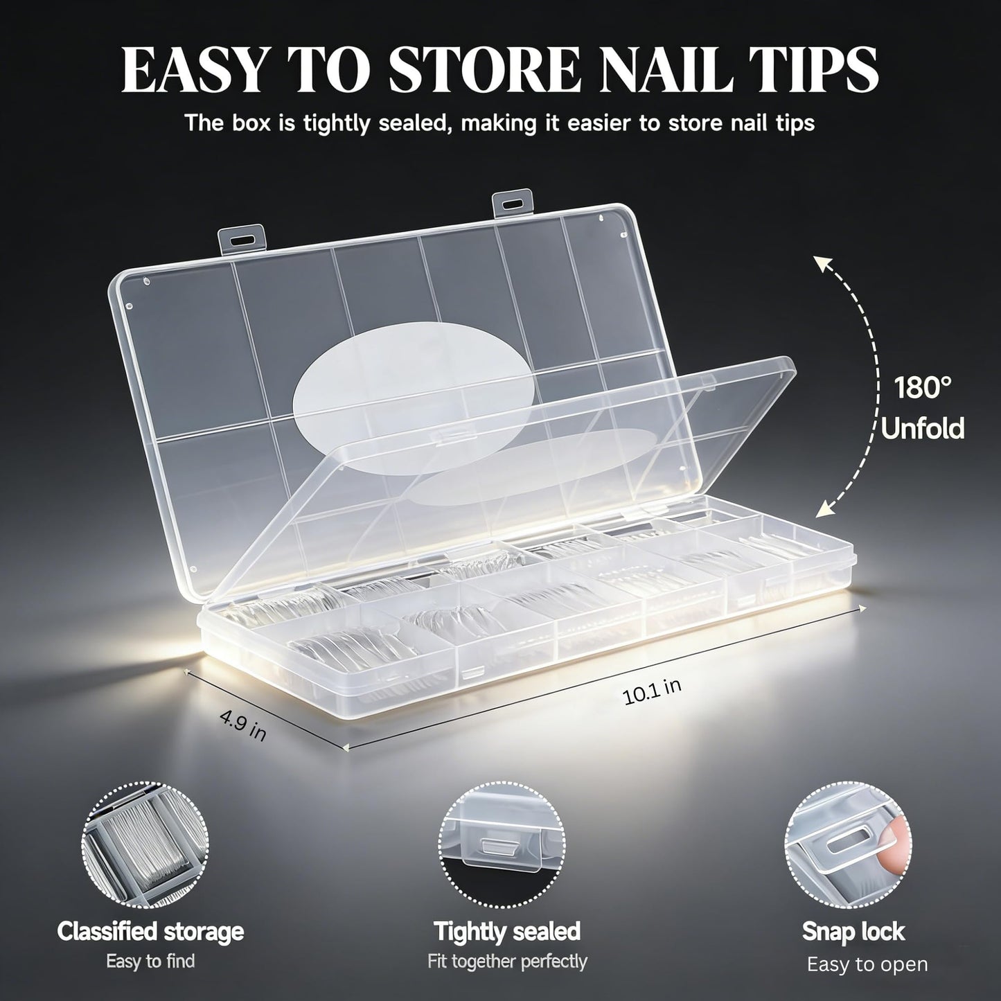 AKA Unicorn Long Square Nail Tips,240Pcs Clear Full Cover Soft Gel Nail Tips,12 Sizes Pre-Shaped Straight Square Nails,3XL Clear Press On Nail Extensions for Beginners & Professionals Salon Home DIY