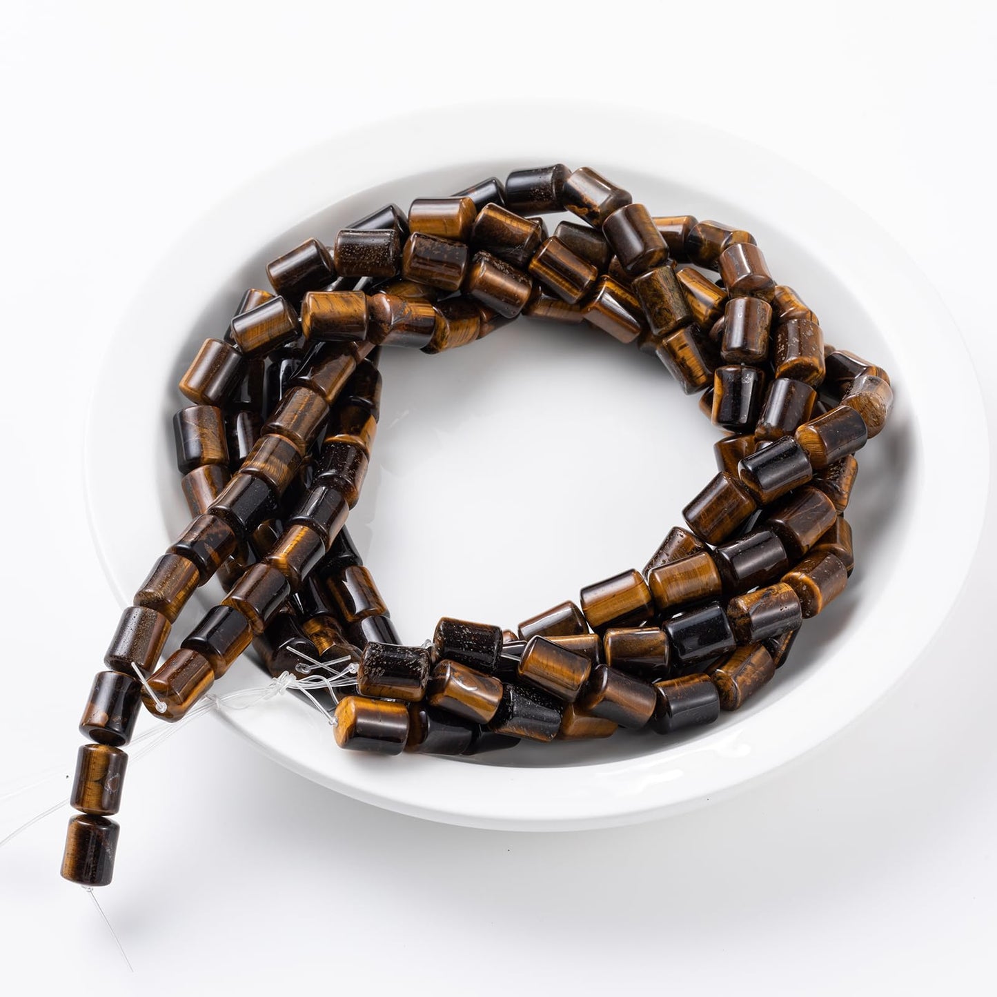 Natural Yellow Tiger Eye Cylinder Tube Beads 10x14mm 38cm/str Loose Semi Gemstone Stone Beads for Making Bracelets Necklace