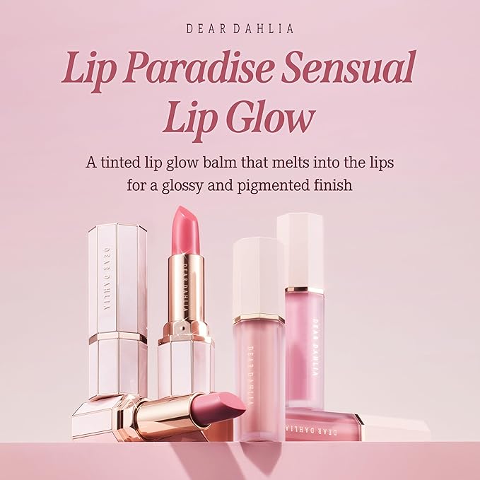 DEARDAHLIA Lip Paradise Sensual Lip Glow (Hazle) - Weightless Hydrating Vegan Lipstick with Glossy Finish, Natural Radiant Glow & Shea Butter Nourishment. 0.11 oz