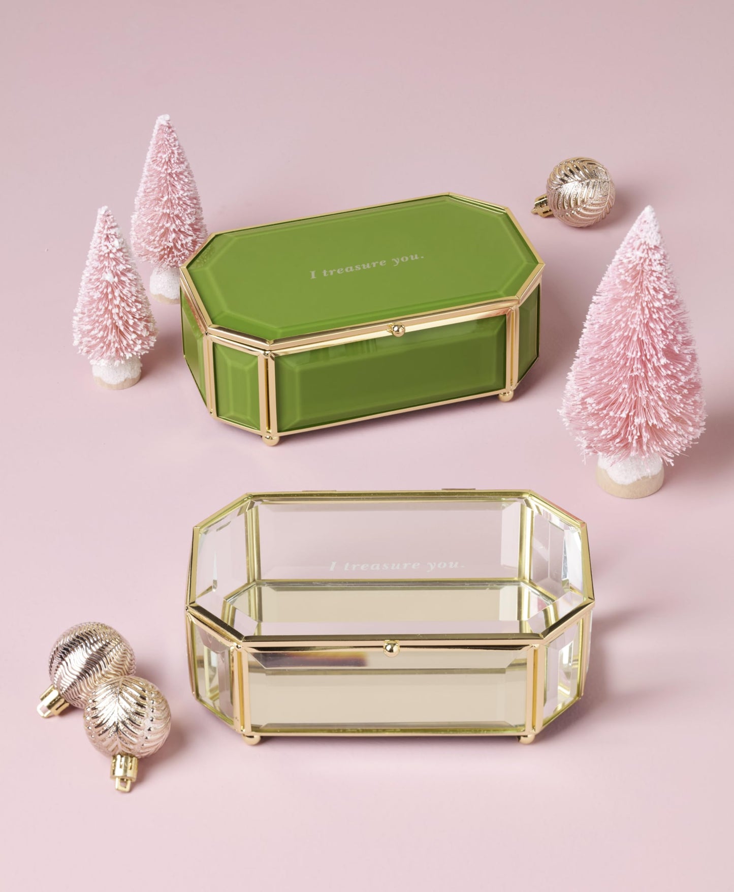 kate spade new york I Treasure You Green Jewelry Box