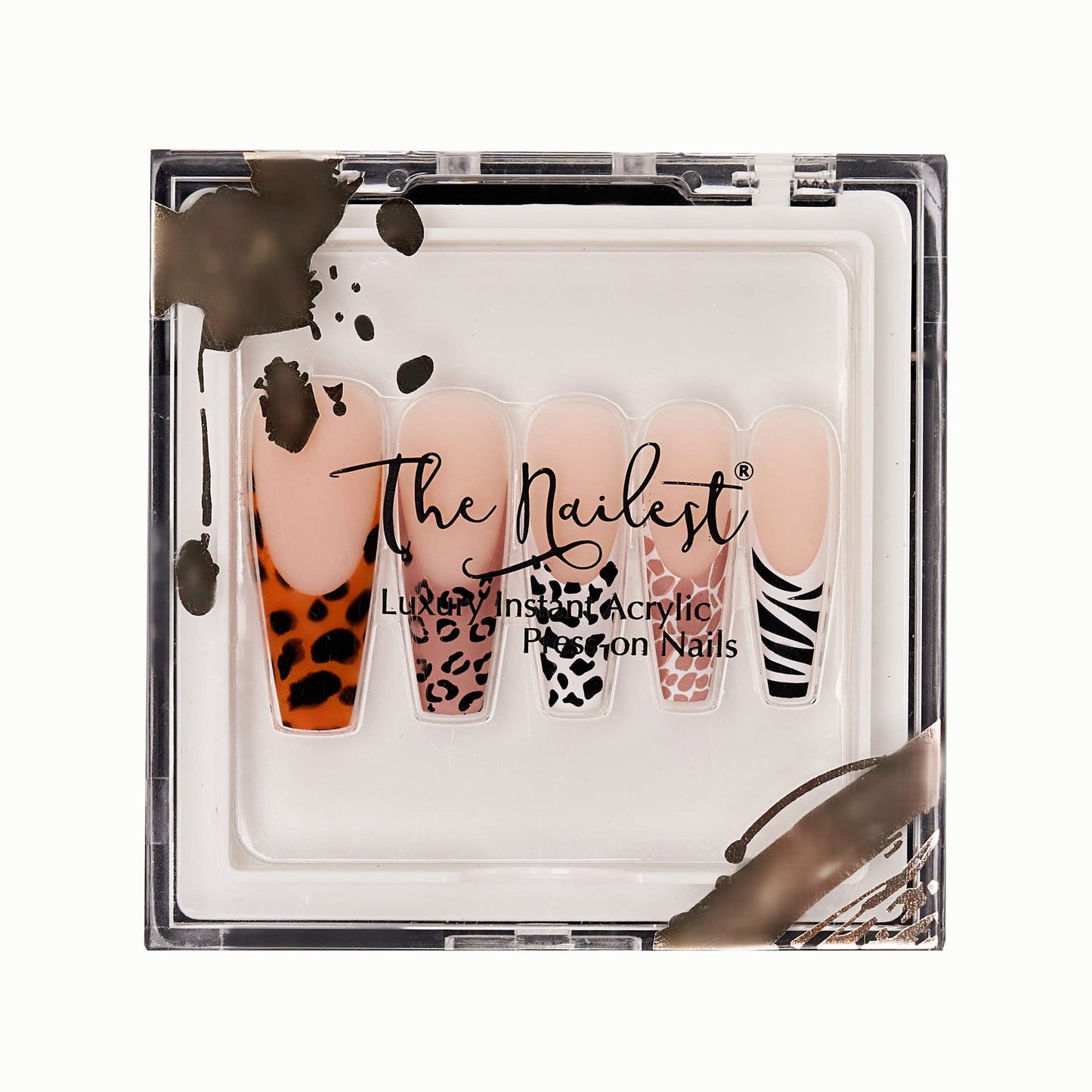 The Nailest - Instant Luxury Acrylic Press-on Nails-C-curve Long Coffin- Wilderness