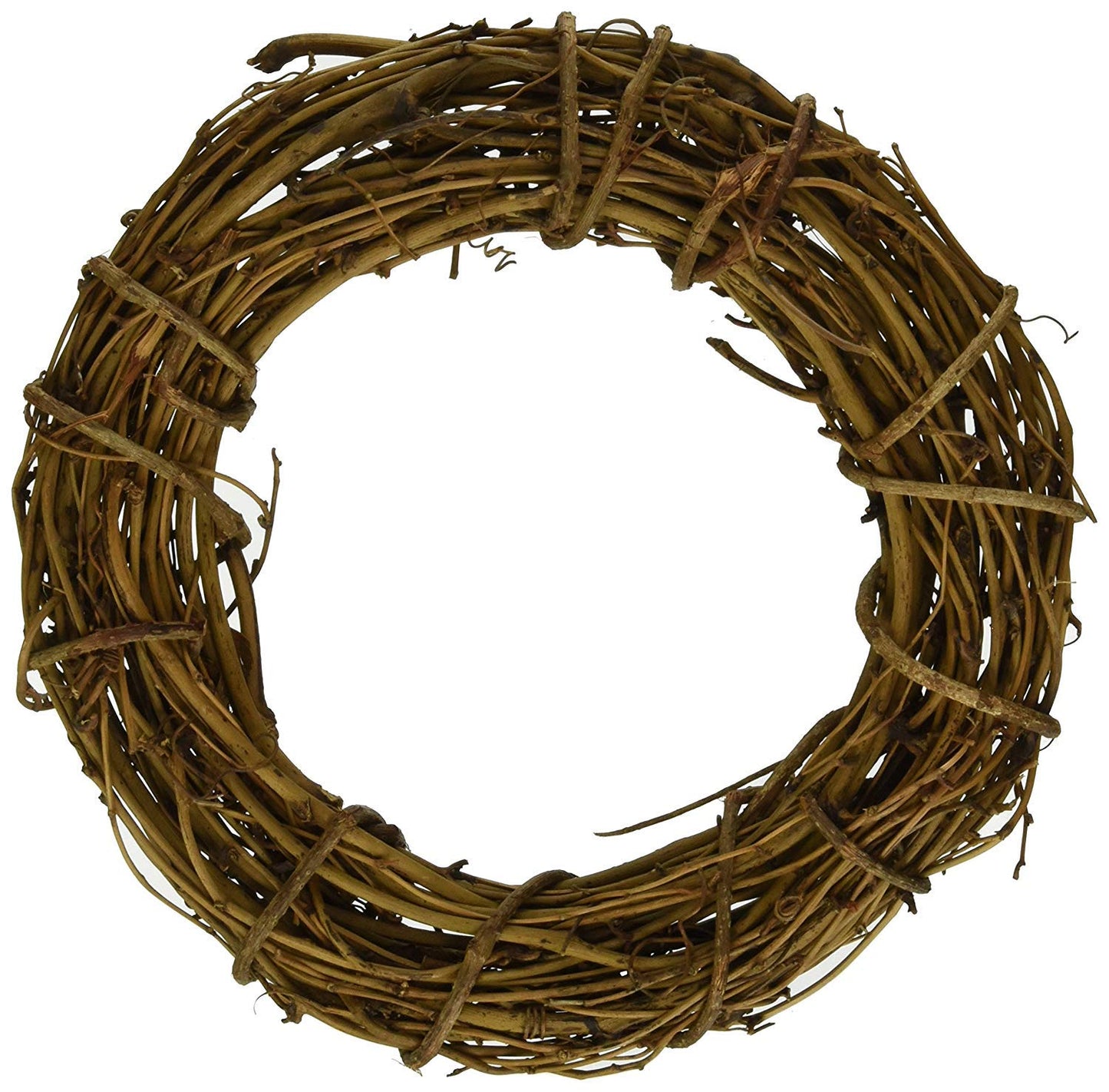 Natural Grapevine Wreath Ring - DIY Craft Vines Base Roll for Rustic Summer Fall Christmas Wreath Door Garland Home Wedding Party Decor Gift Hanging Decor Supplies, 12inch