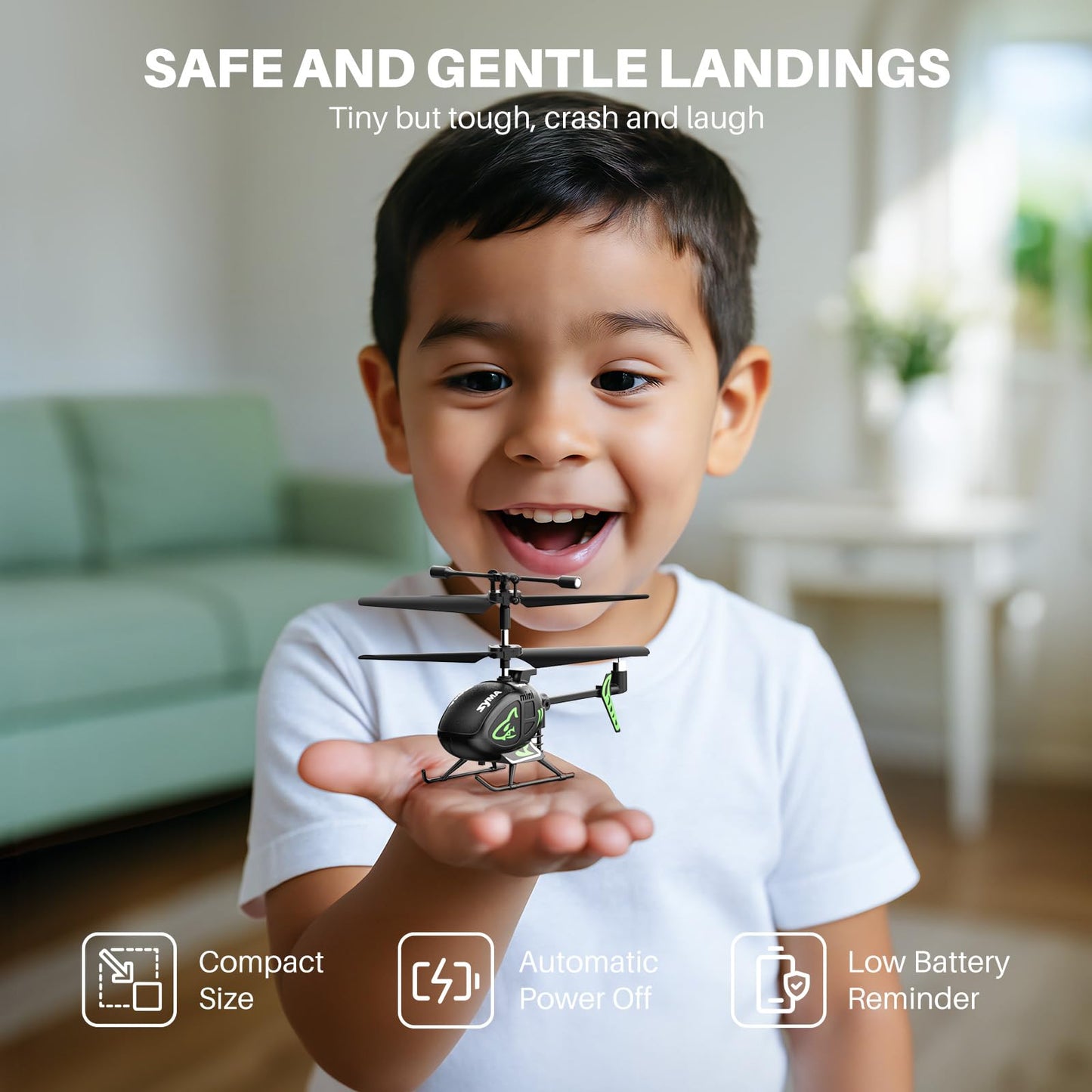 SYMA S100 Mini RC Helicopter with Gyro Stabilizer, Altitude Hold, 3.5 Channel, 5-7 Min Flight Time, Remote Control Helicopter Toy for Boys and Girls