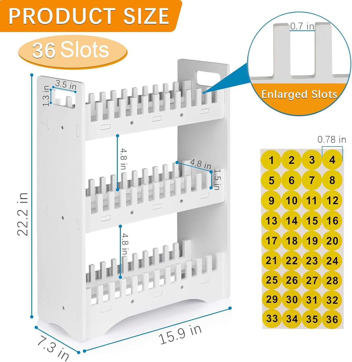 Cell Phone Holder Classroom Cell Phone Storage 3-Tier Multiple Cell Phone Stand Rack with 1-36 Number Stickers PVC Board Mobile Phone Holder Desktop Organizer for Classroom Office
