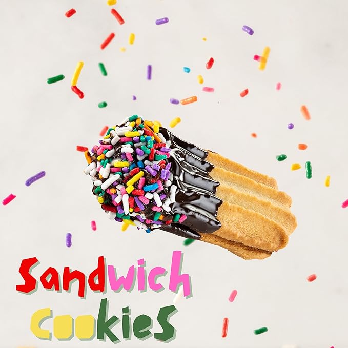 Italian Cookies Gift Basket | Chocolate Covered Cookies | 15 Cookies Individually Wrapped | Fresh Bakery Cookies | Birthday Food Gifts | Gourmet Cookies Gift | Kosher & Nut Free | Stern’s Bakery