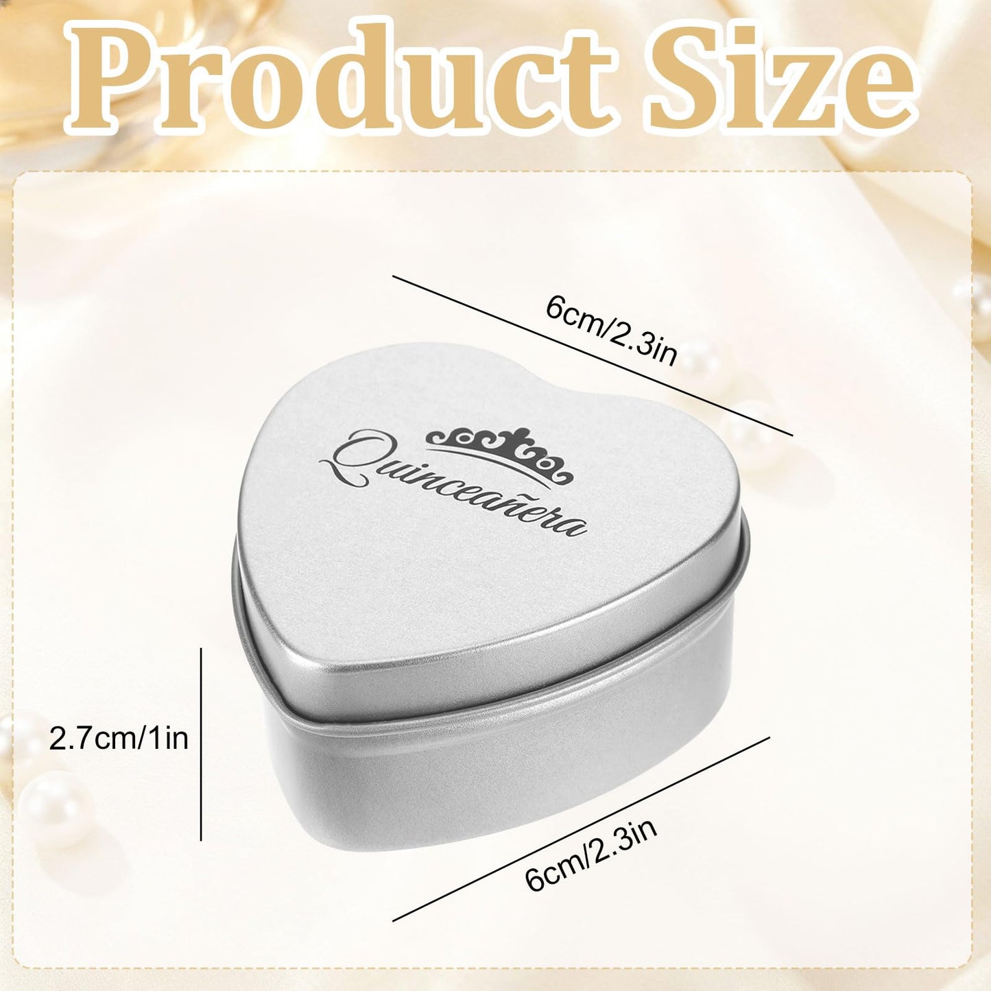 MveLwodx Quinceanera Gifts Heart Jewelry Box, Personalized Custom Jewelry Keepsake Box, Recuerdos de 15 AñOs Small Trinket Crown Box, 15th Birthday Gift Small Keepsake Boxes with Engraved Message