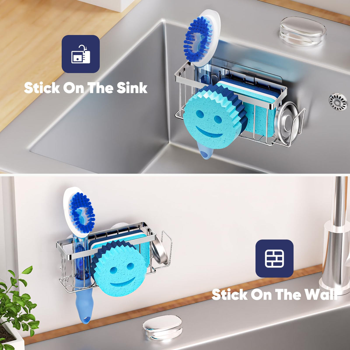 Sponge Holder for Kitchen Sink