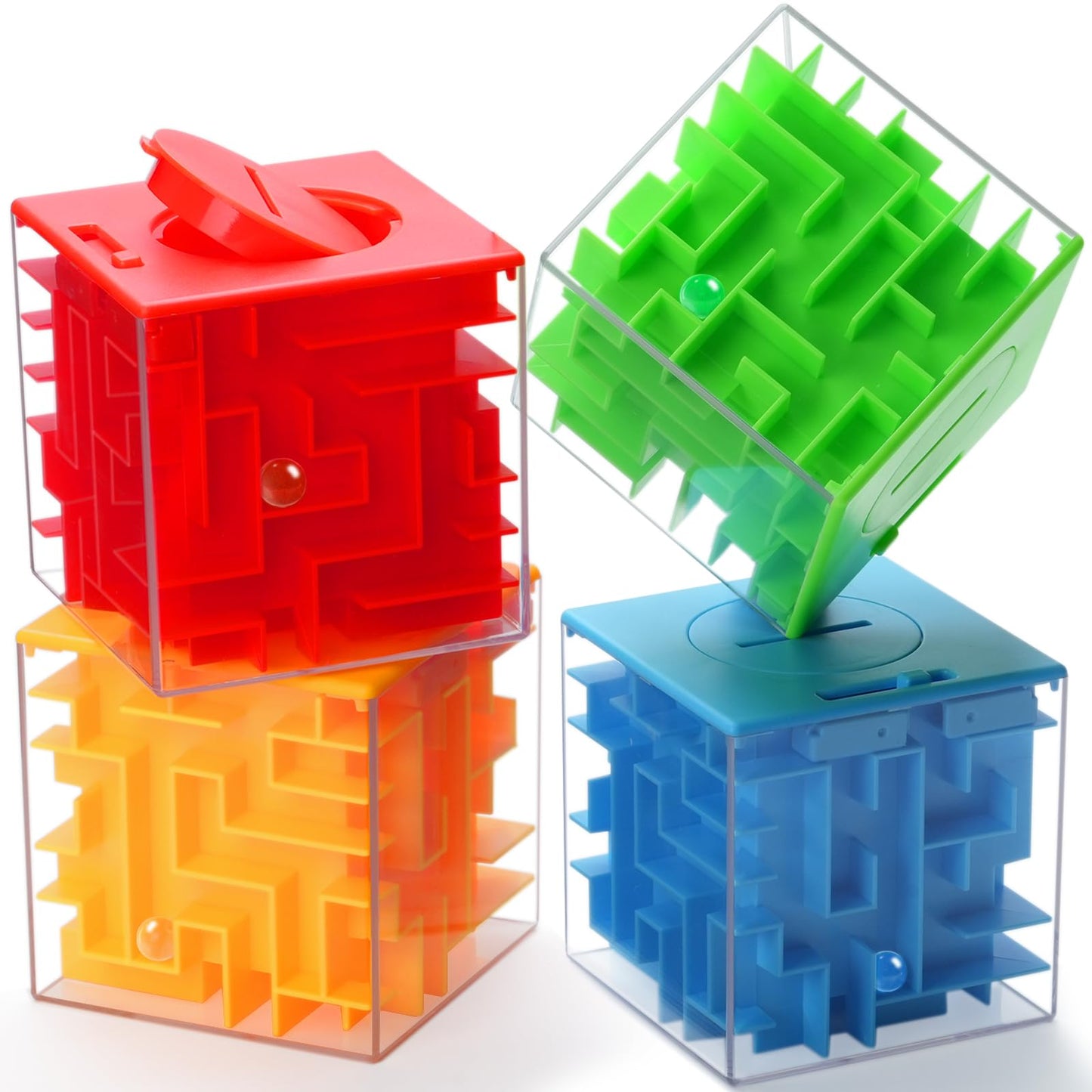 iKeelo 4 Pack Money Maze Puzzle Box - Makes Cash Gift Giving More Fun, STEM Gifts and Brain Teasers for Kids and Teens
