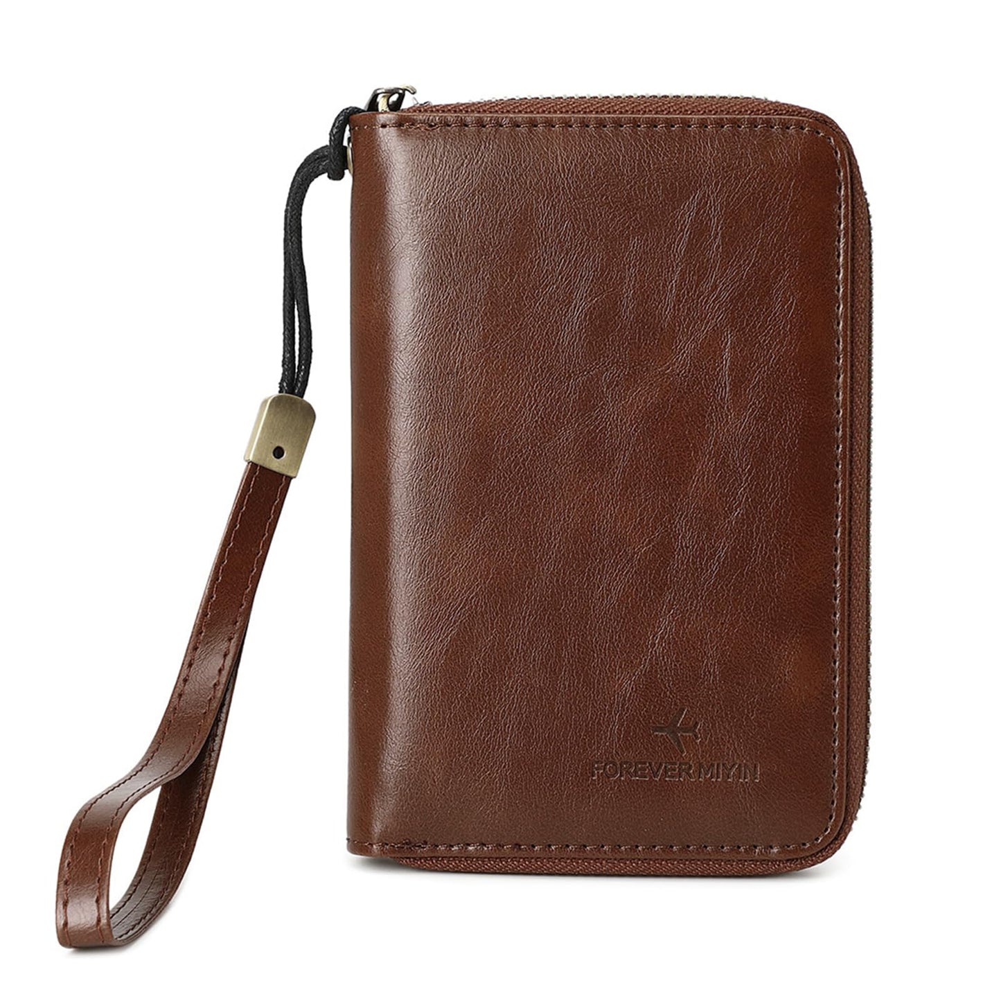 LEEXTON RFID Blocking Passport Holder for Wallet,with Zipper Travel Wallet Credit Cards Case Women Men Passport Cover Wallet