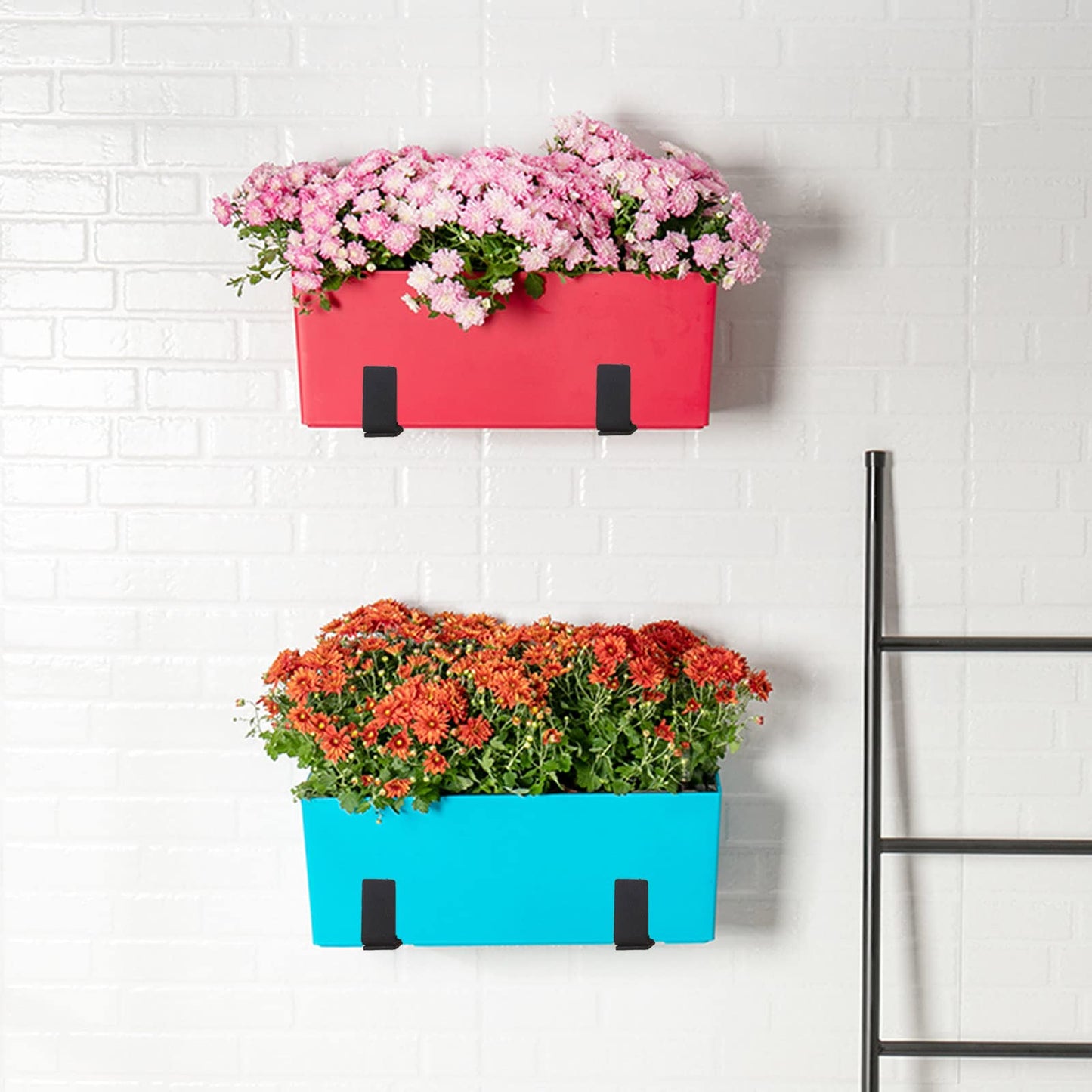 4-Pack Adjustable Planter Box Bracket,Flower Window Box Bracket,Planter Shelving with Adjustable Size The Width of The Bottom of The Planter Box