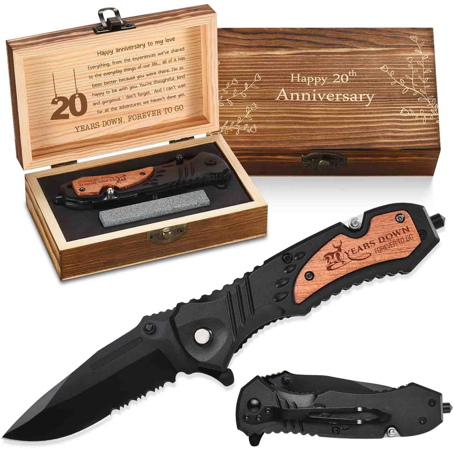 GiveGreatGift 20 Twenty Year Wedding Anniversary for Him Gift, Husband, Men, China 20th Marriage Anniversario Gift