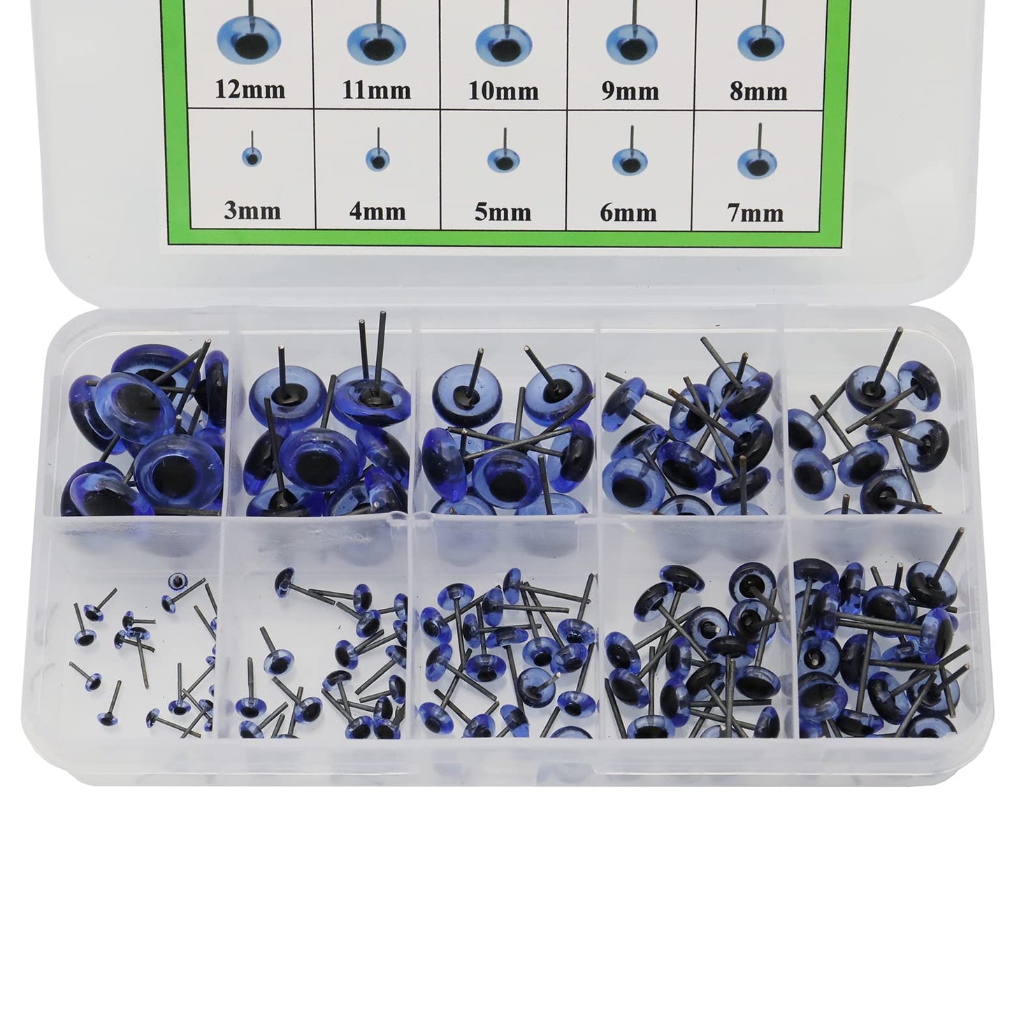 150Pcs Needle Felting Eyes mini Glass Blue Eyes Kits for Teddy Puppets Dolls Wool Felting Crafts