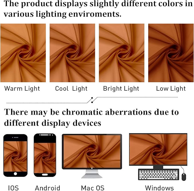 Lecloud Orange Sheer Curtains 90 Inches Long 2 Panels, Light Filtering Voile Airy Curtains, Balance Light Privacy Window Treatments with Rod Pocket for Bedroom Living Room, Each 42" W x 90" L