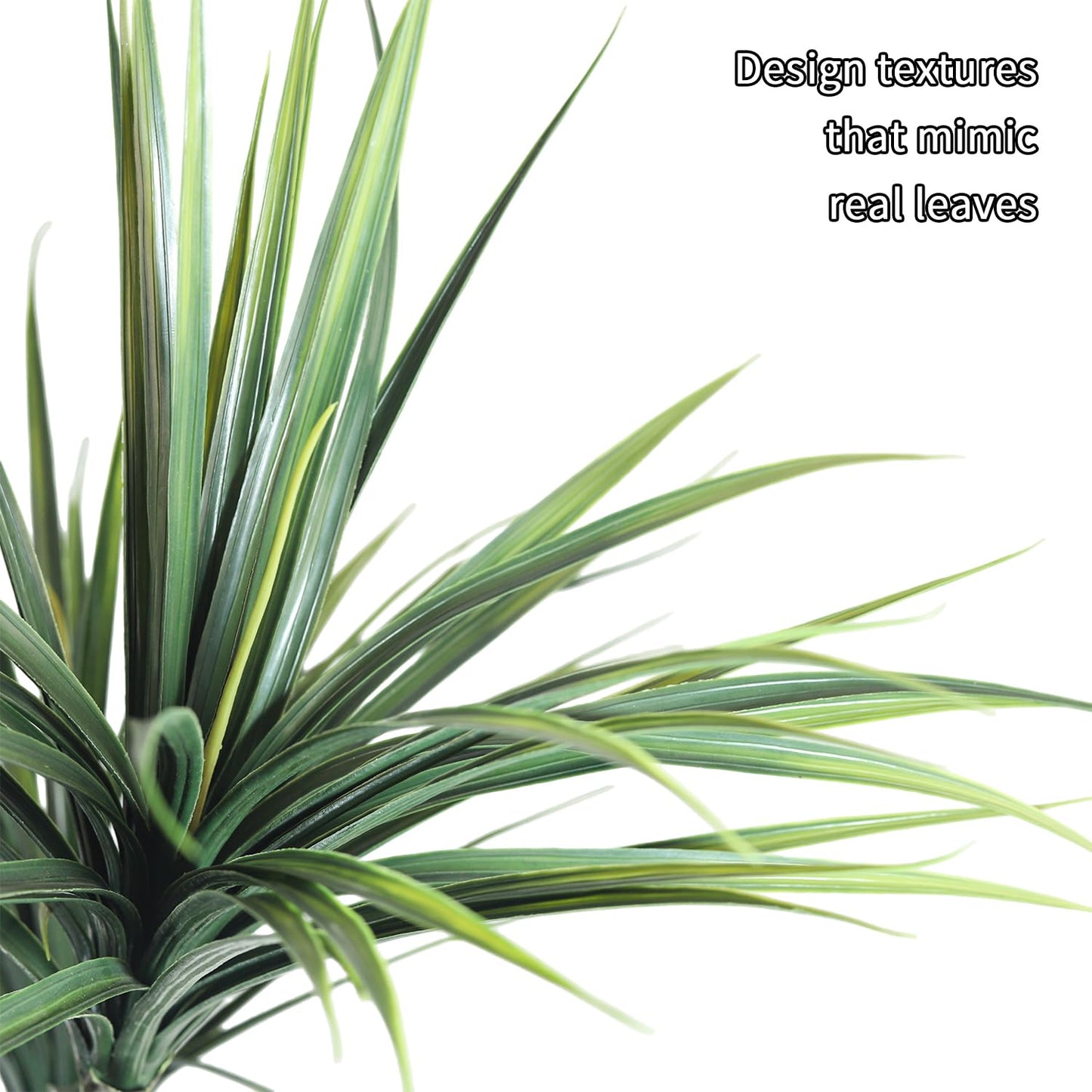 5FT Artificial Dracaena Tree: Realistic Fake Plant with White Planter - Lifelike Silk Floor Plant for Living Room Home Office Decor - Low Maintenance Indoor Tree