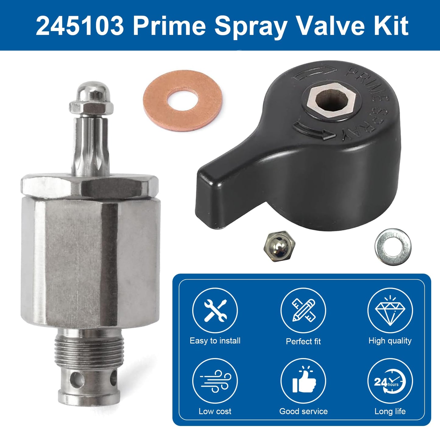 245103 Prime Spray Valve Kit Fit for Graco 5900 7900 833 Airless Paint Sprayers, Replace Airless Spray Painting Machine Accessories
