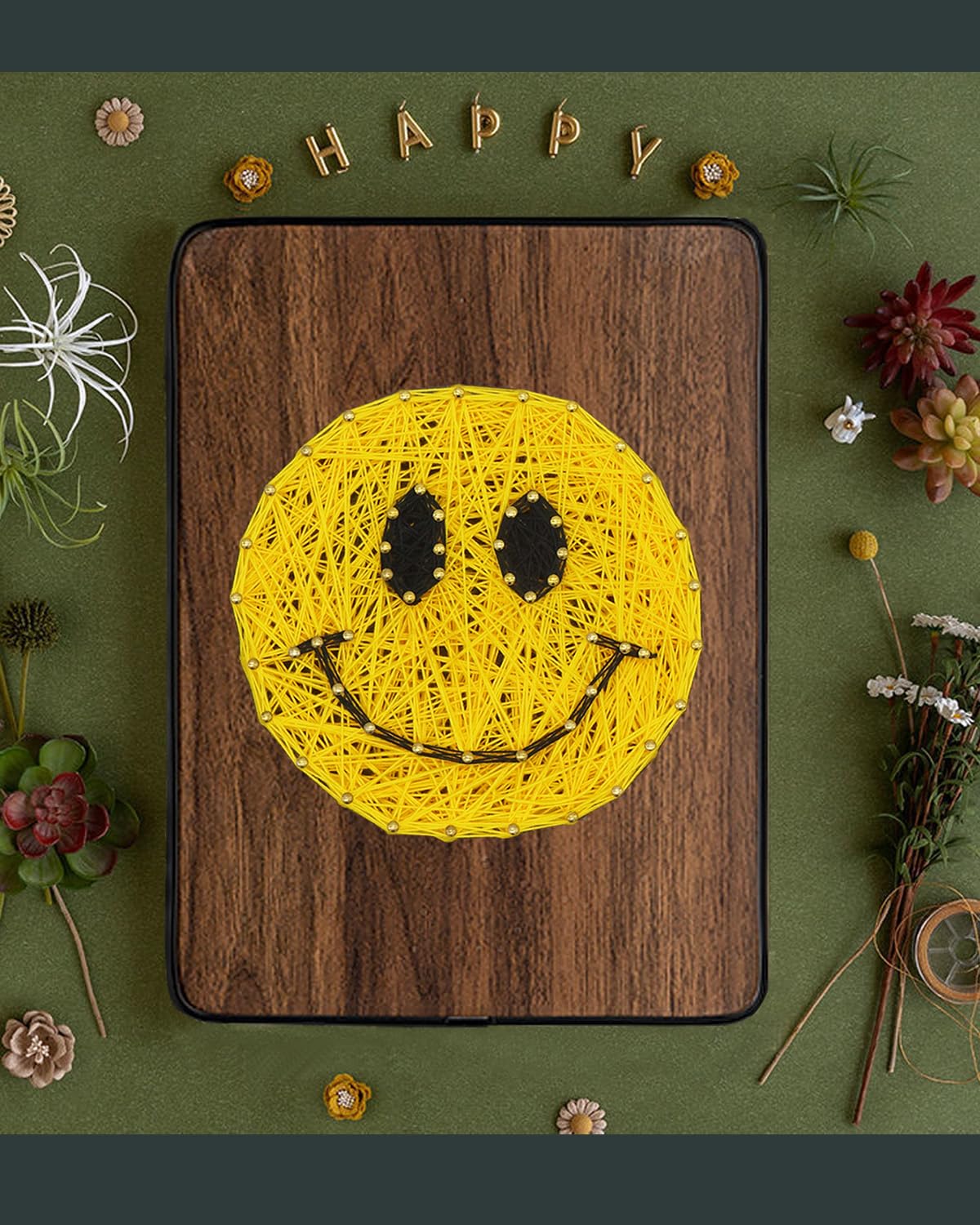 BAZIMA DIY String Art Kit for Beginner, DIY Smile Craft Kit,Unique Gift,Craft Kit for Holidays