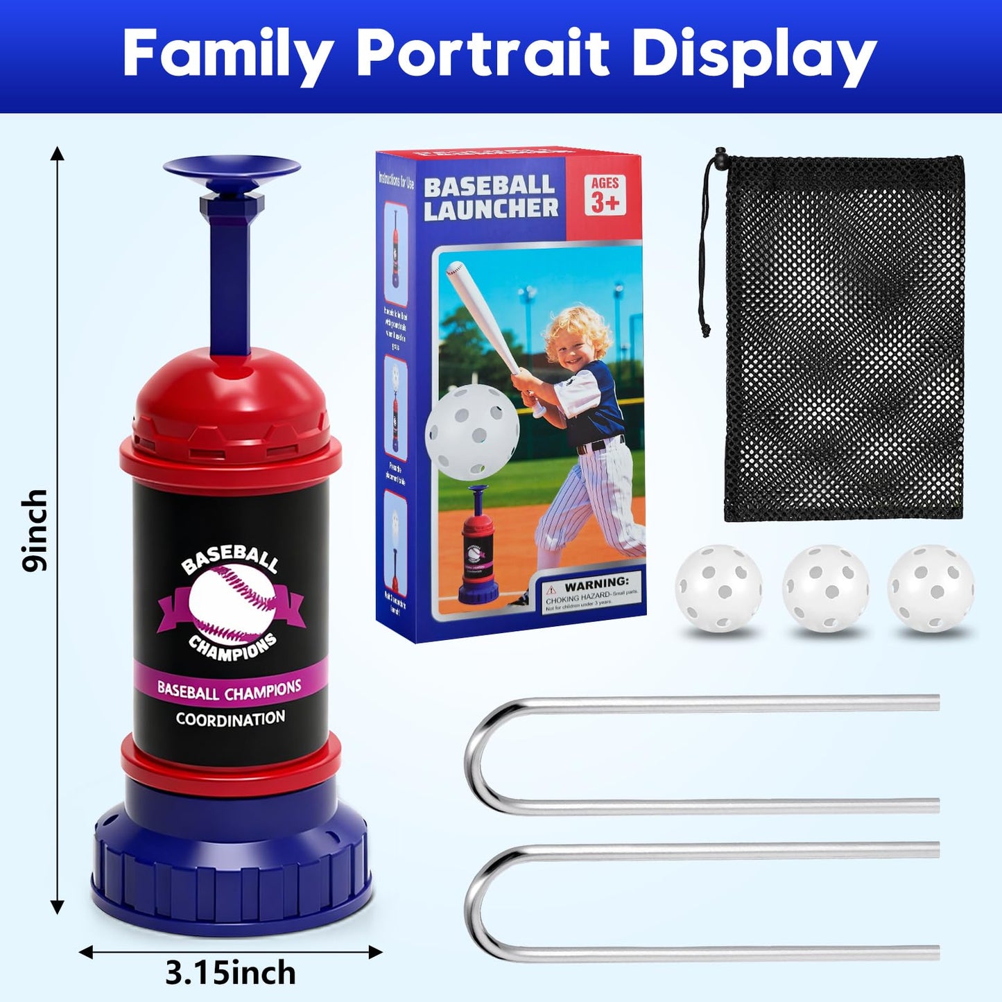 Tulywood Baseball Training Tee Ball Popper,Pop Up Baseball Trainer,Hitting Tee for Perfect Swings,Batting Machine for Practicing Hitting Without a Pitcher
