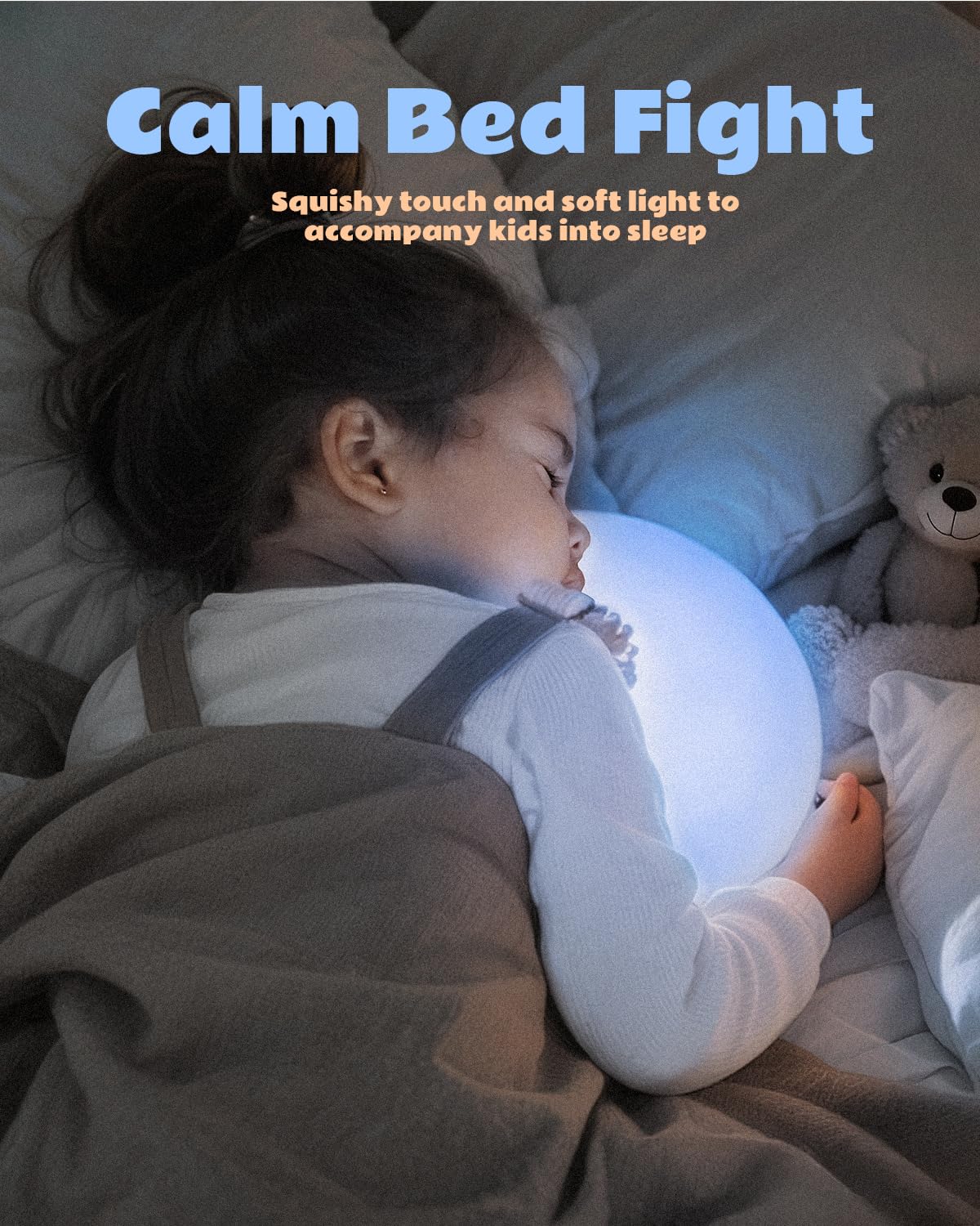 Night Light for Kids, Soft Egg Light with 13 Colors Changing Mode, Interactive Tap Light Stress Relief, LED Sensory Light Ball, Adjustable Brightness Globe Lamp Christmas Gifts, Auto-dim in 30 Minutes