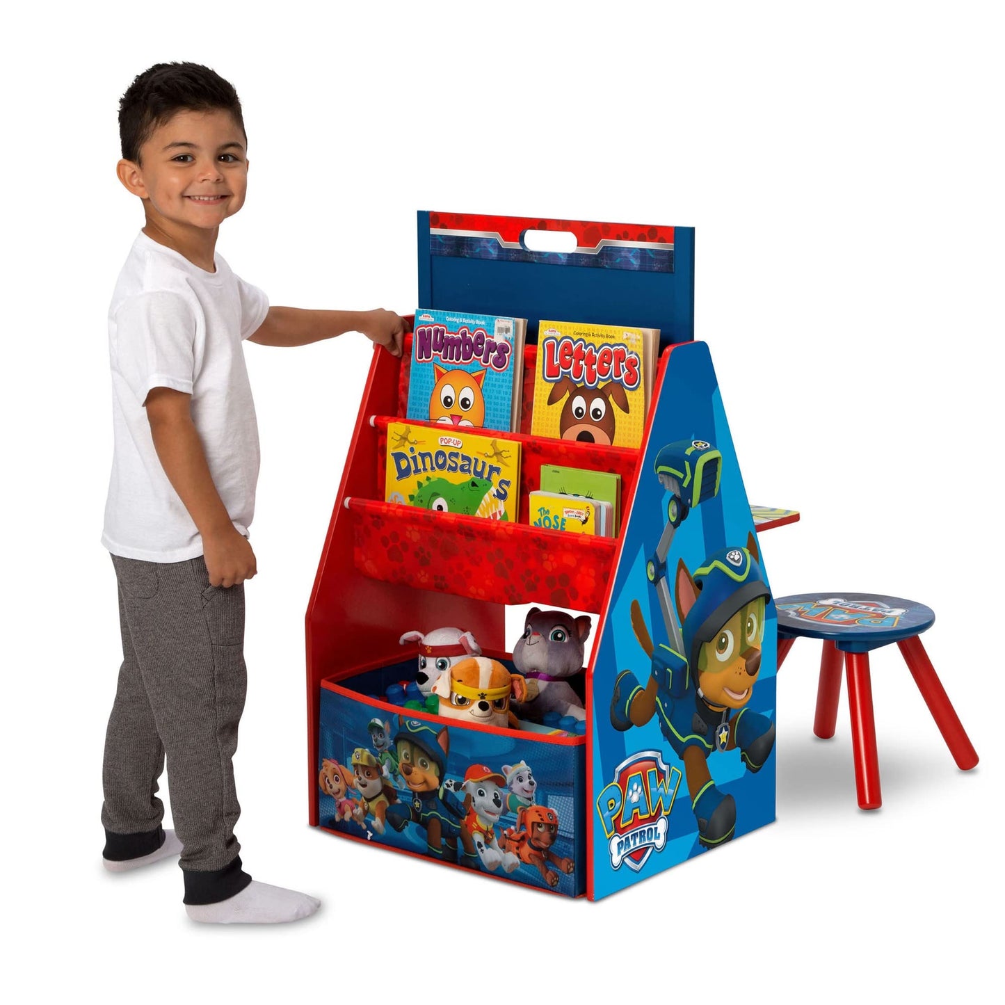 Delta Children Deluxe Kids Art Table | Easel, Desk, Stool, Toy Organizer, Nick Jr. PAW Patrol