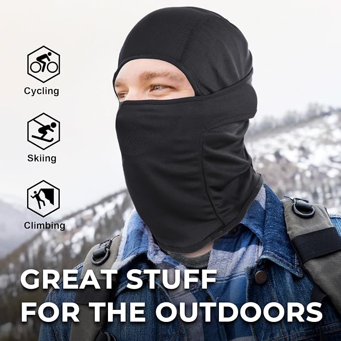 AXBXCX 3 Pack Balaclava Ski Mask - Breathable UV Protection Face Cove for Motorcycle, Football, Cycling, Outdoor Sports