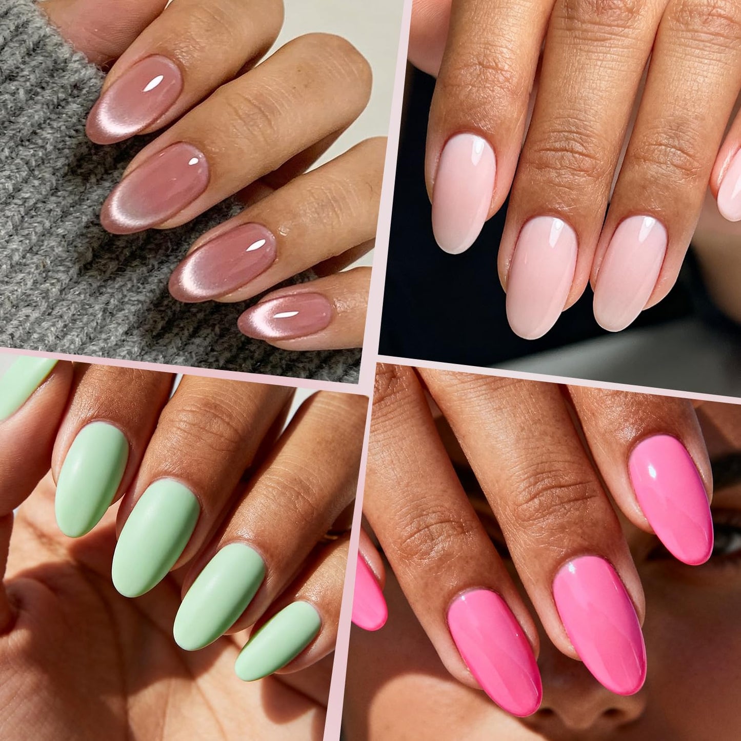 Ranrose Oval Nail Tips Bundle – 600PCS Short Half Cover Nail Tips (12 Sizes) for DIY & Salon Use + 360PCS Kids Squared Oval Press On Nails for Girls 4–8, Half Matte Manicure Set