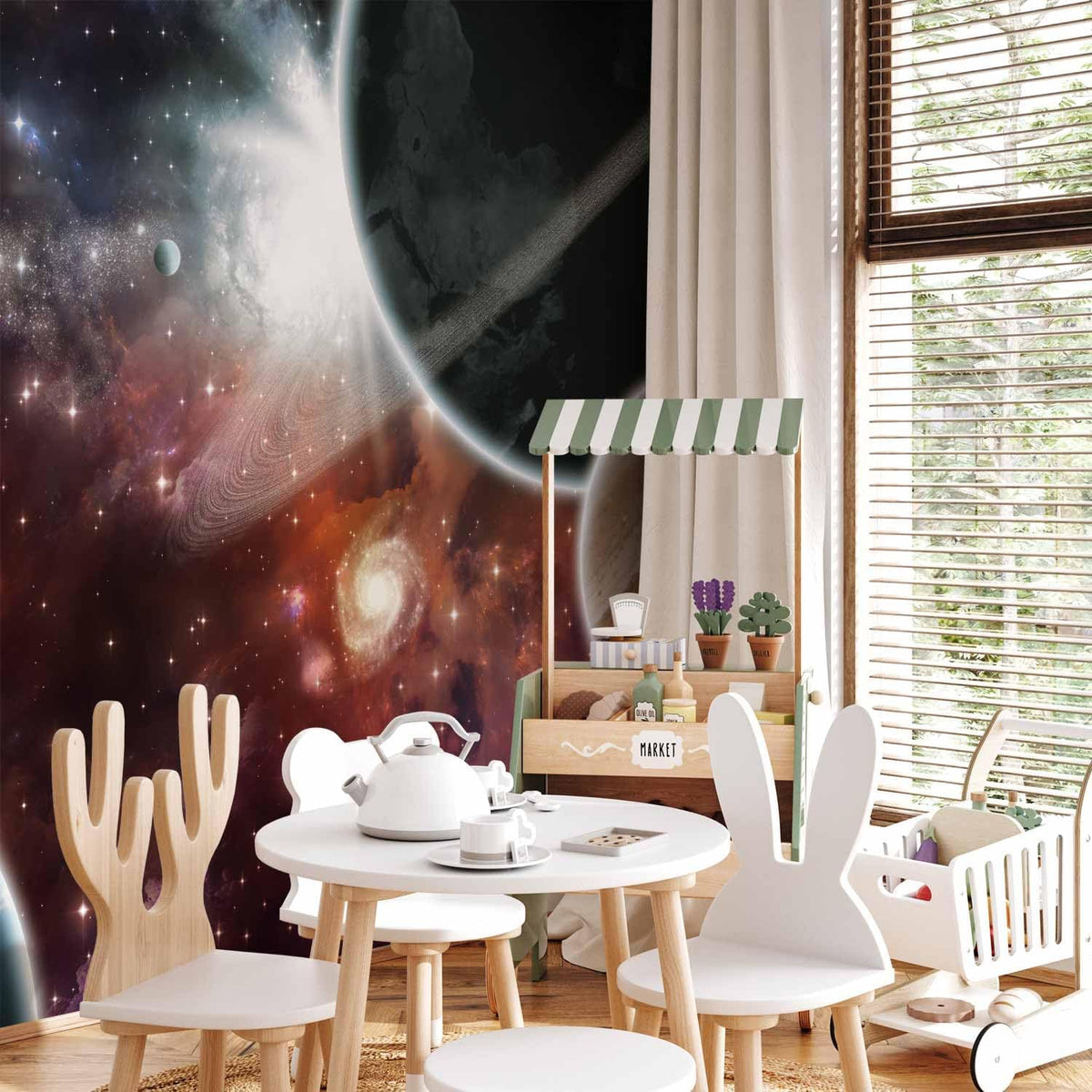 artgeist Wall Mural Cosmos Galaxy 96x69 in - Peel and Stick Self-Adhesive Wallpaper Removable Large Sticker Foil Wall Decor Print Picture Image Design 10110905-32