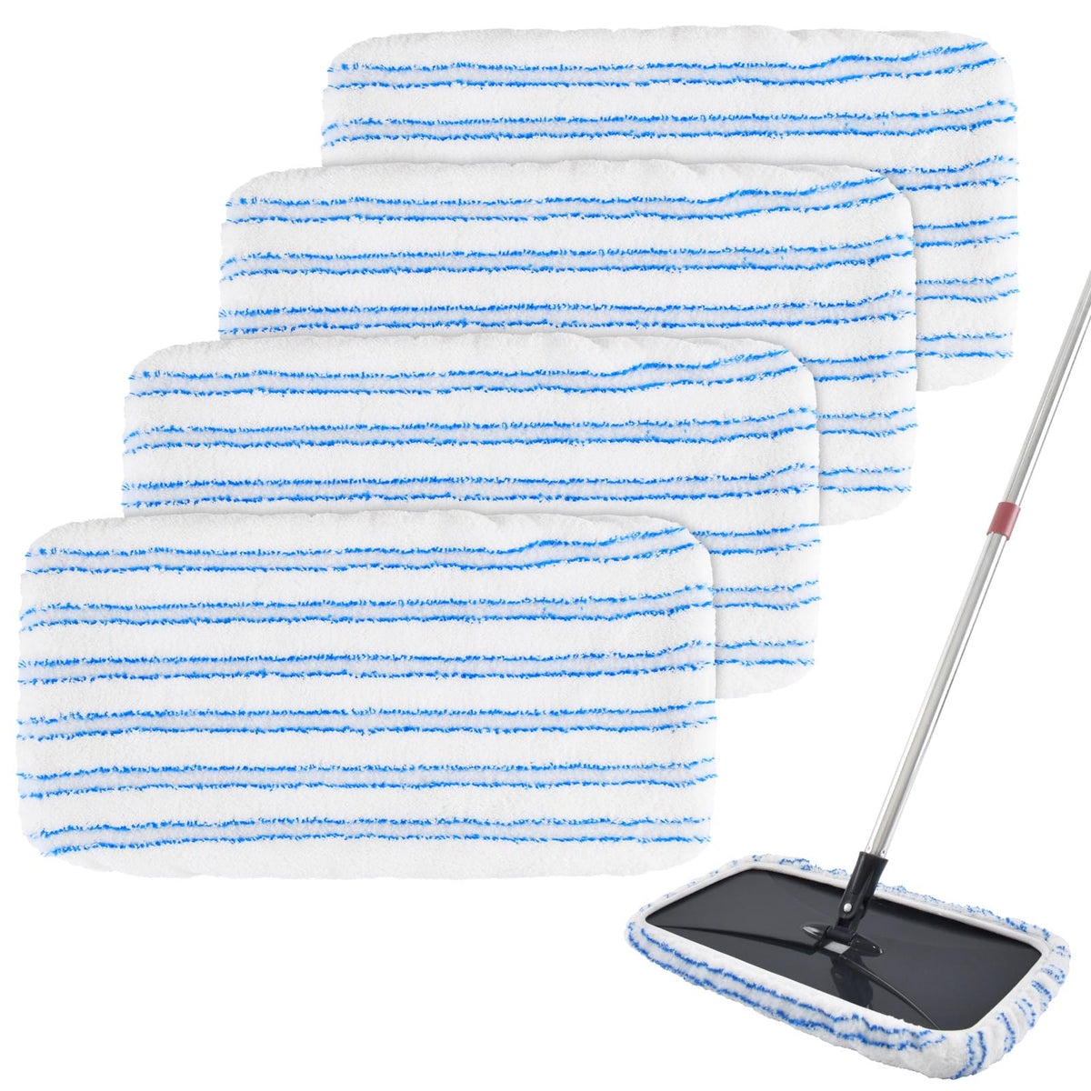 4 Pack Mop Heads Replacements for Ocedar Hardwood Floor 'N More Microfiber Mops