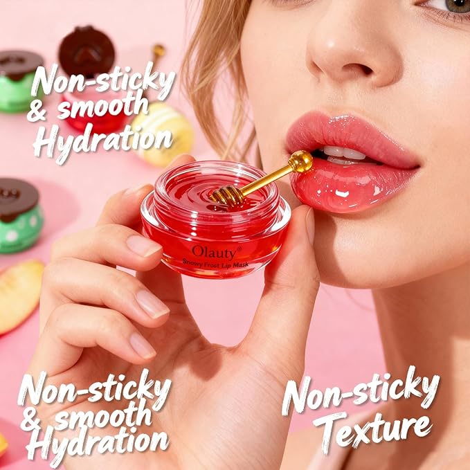 10 PCS Bee Lip Balm Honey Pot,Strawberry,Watermelon,Apple Lime,Cherry,Mint,Aloe Vera,Grapes,Coconut&Peach Flavors Honey,Moisturizing Lip Mask Overnight Reduces Lip Lines,Cracked Lip Care,Bulk Gifts