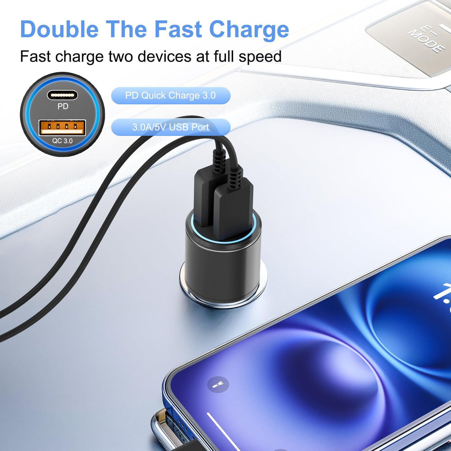 Samsung Super Fast Charger Type C Kit,25W PD USB C Wall/Car Charger for Samsung Galaxy S26/S25/S24/S23/S22/Plus/Ultra/FE/Note 20/10/A71,2020/2018 Pad Pro/Air,with 2X USB C-to-C Cable(6.6ft)