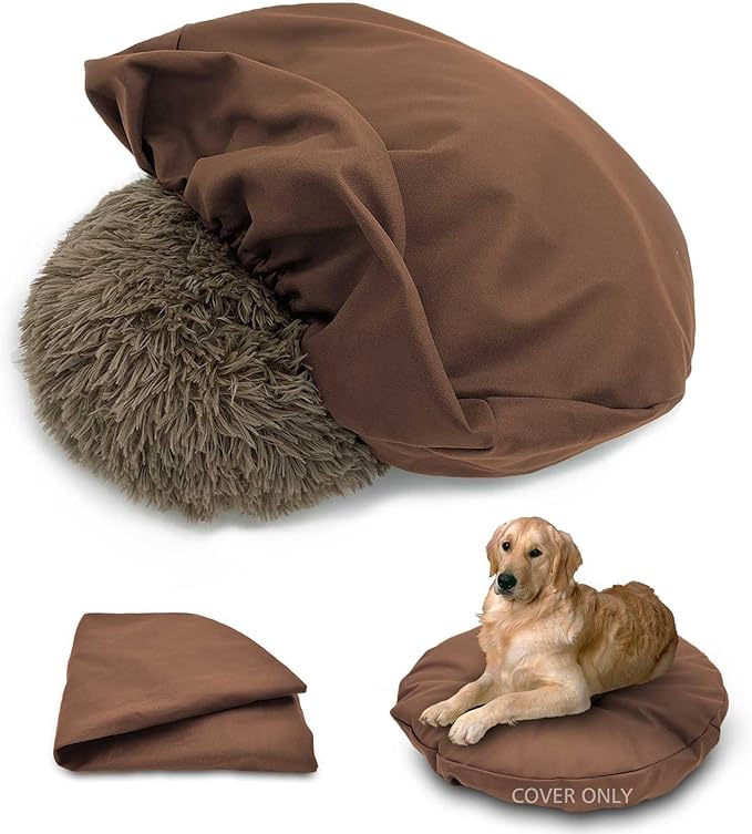 Dog Bed Cover Waterproof Replacement Machine Washable Covers for 30x30 Inch Dog Bed Heavy Duty Scratch Resistant Mattress Protector Pet Bed Round Dark Green Cover Only