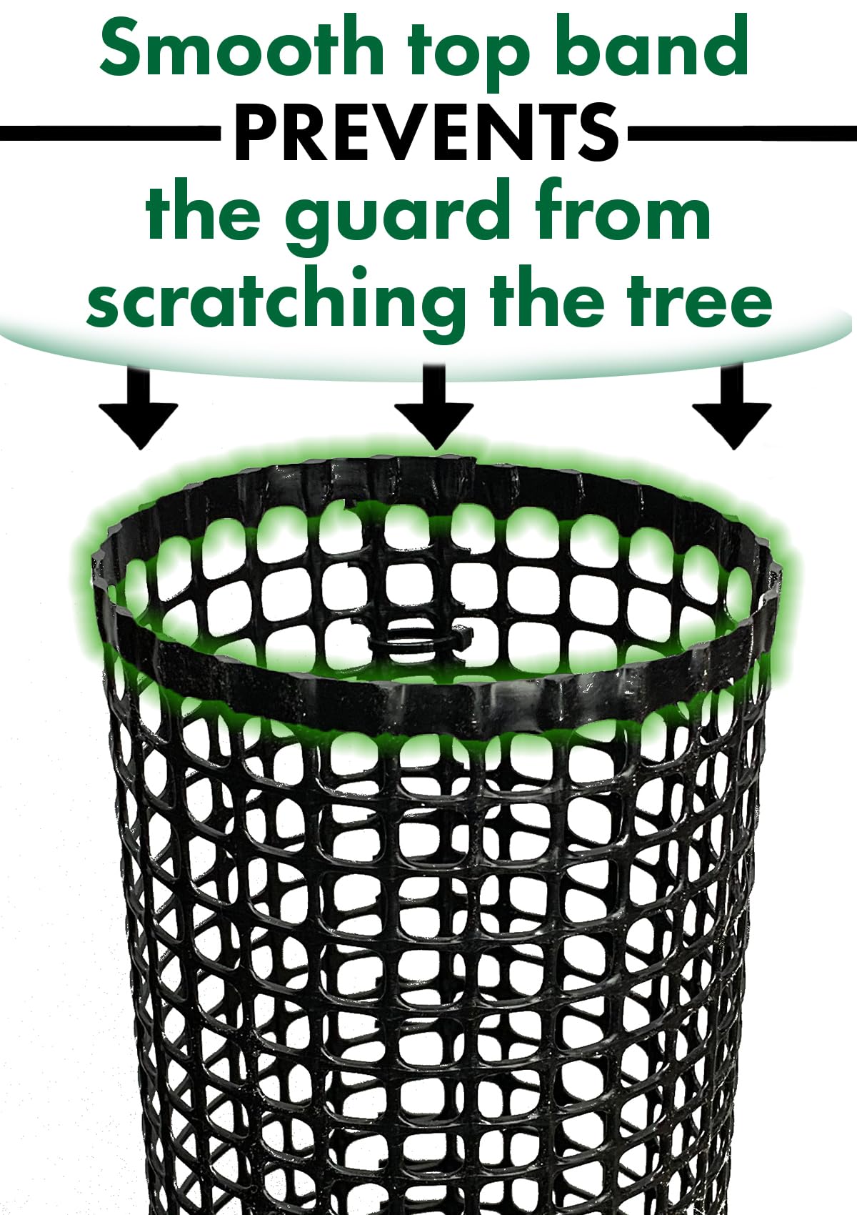 Voglund Nursery Mesh Tree Bark Protector 12 Inches Tall (25 Pack) Standard Weight with Zip Ties
