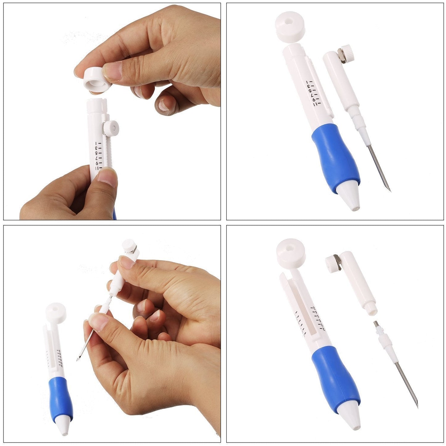 Islmlisa Magic Embroidery Pen Set - Punch Needles for Embroidery Threaders DIY Sewing