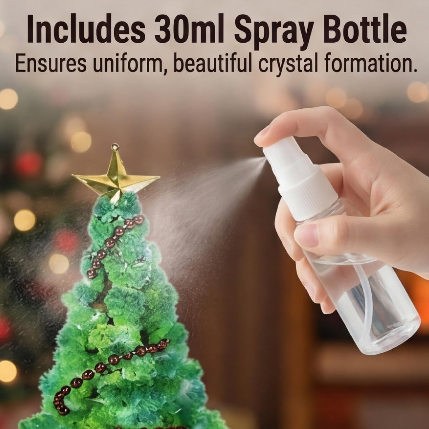 Magic Christmas Paper Tree 2 in 1 Mini Christmas Tree Magic Growth Kit Colorful DIY Crystal Growing Set Educational Science Kit Unique Crystal Christmas Tree